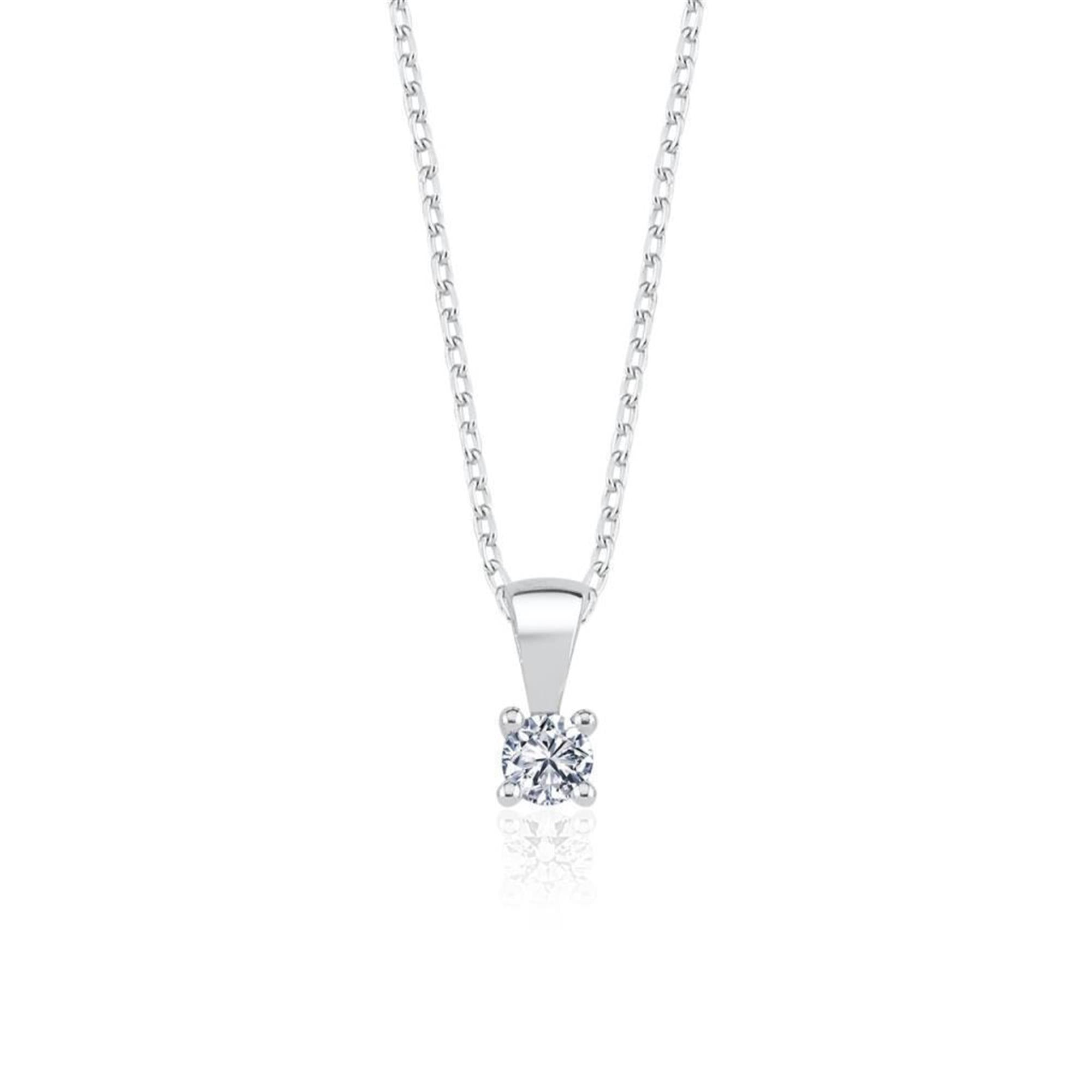 0.20 Carat Effective Diamond Sparkle Solitaire Pendant