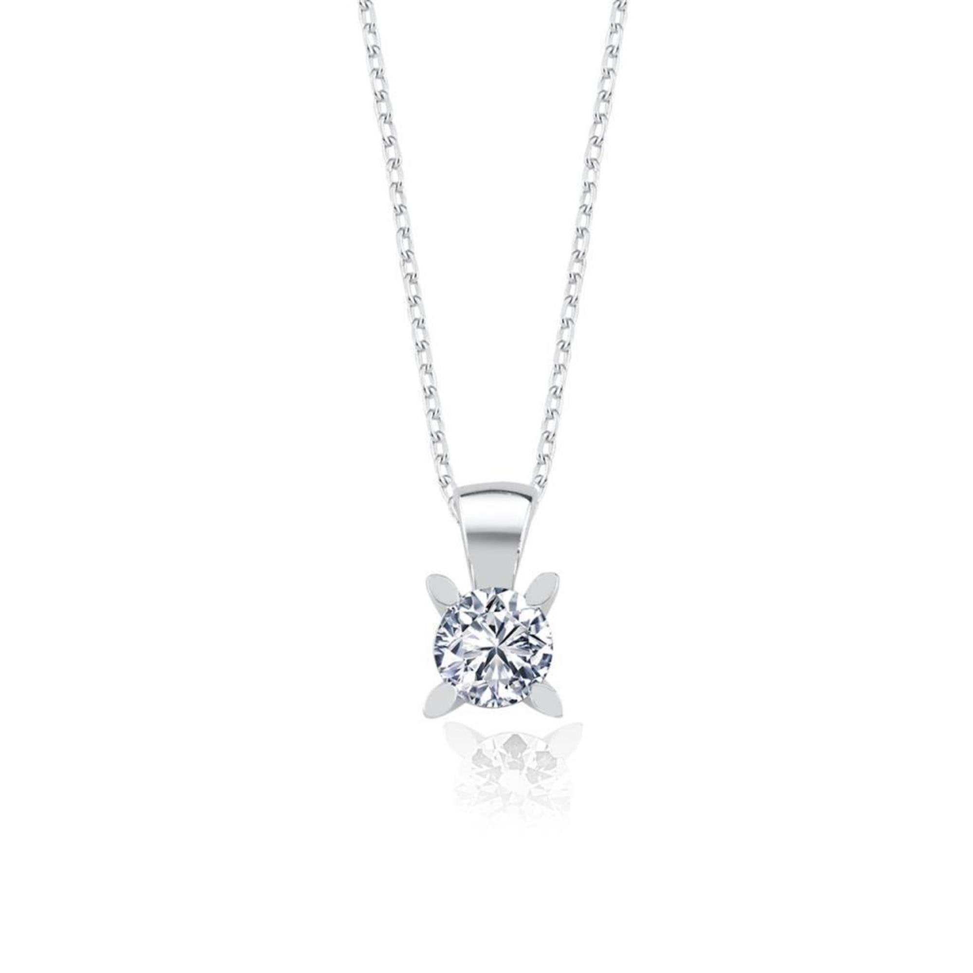 0.50 Carat Effective Diamond Solitaire Necklace