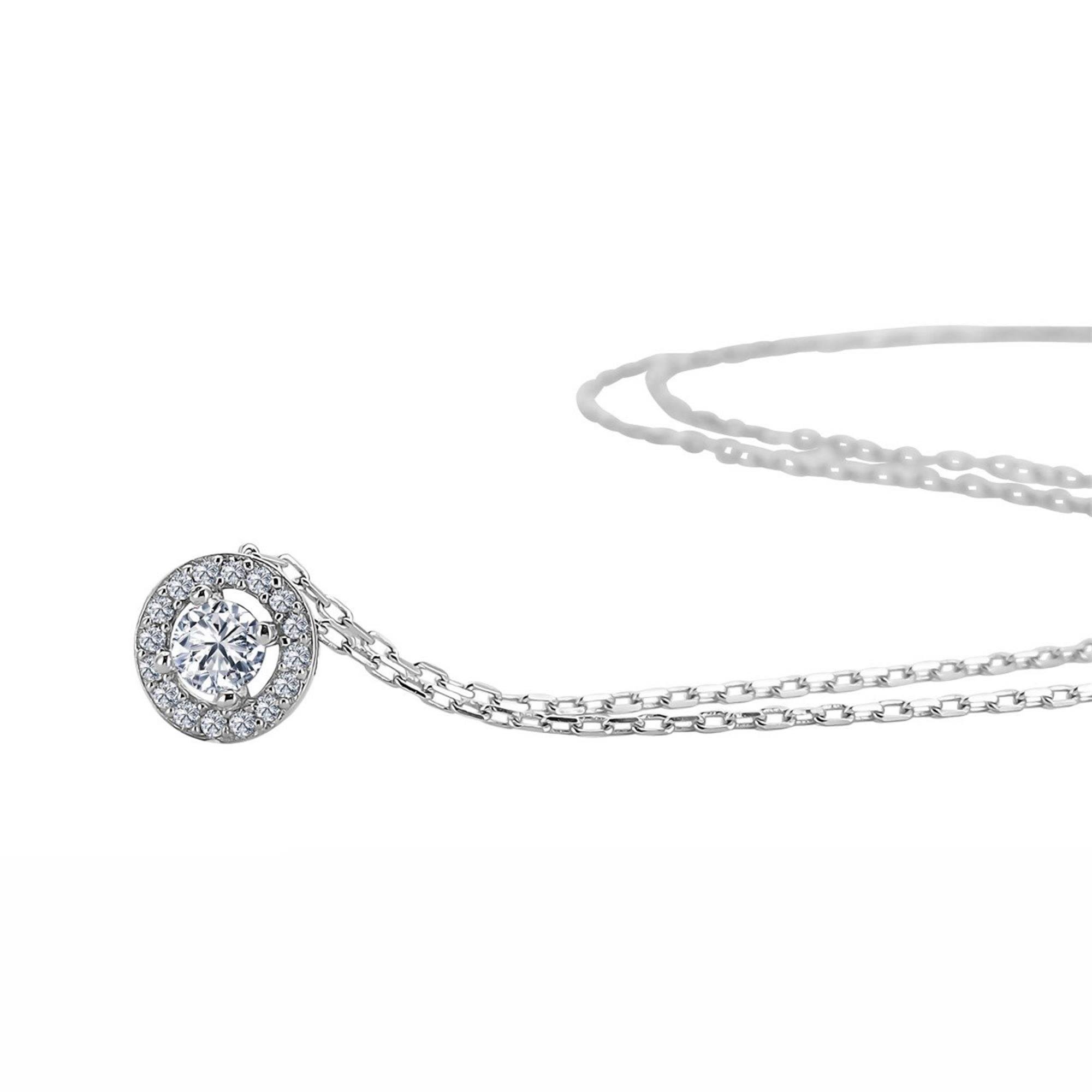 0.50 Carat Zirconia Magical Sparkle Silver Solitaire Necklace