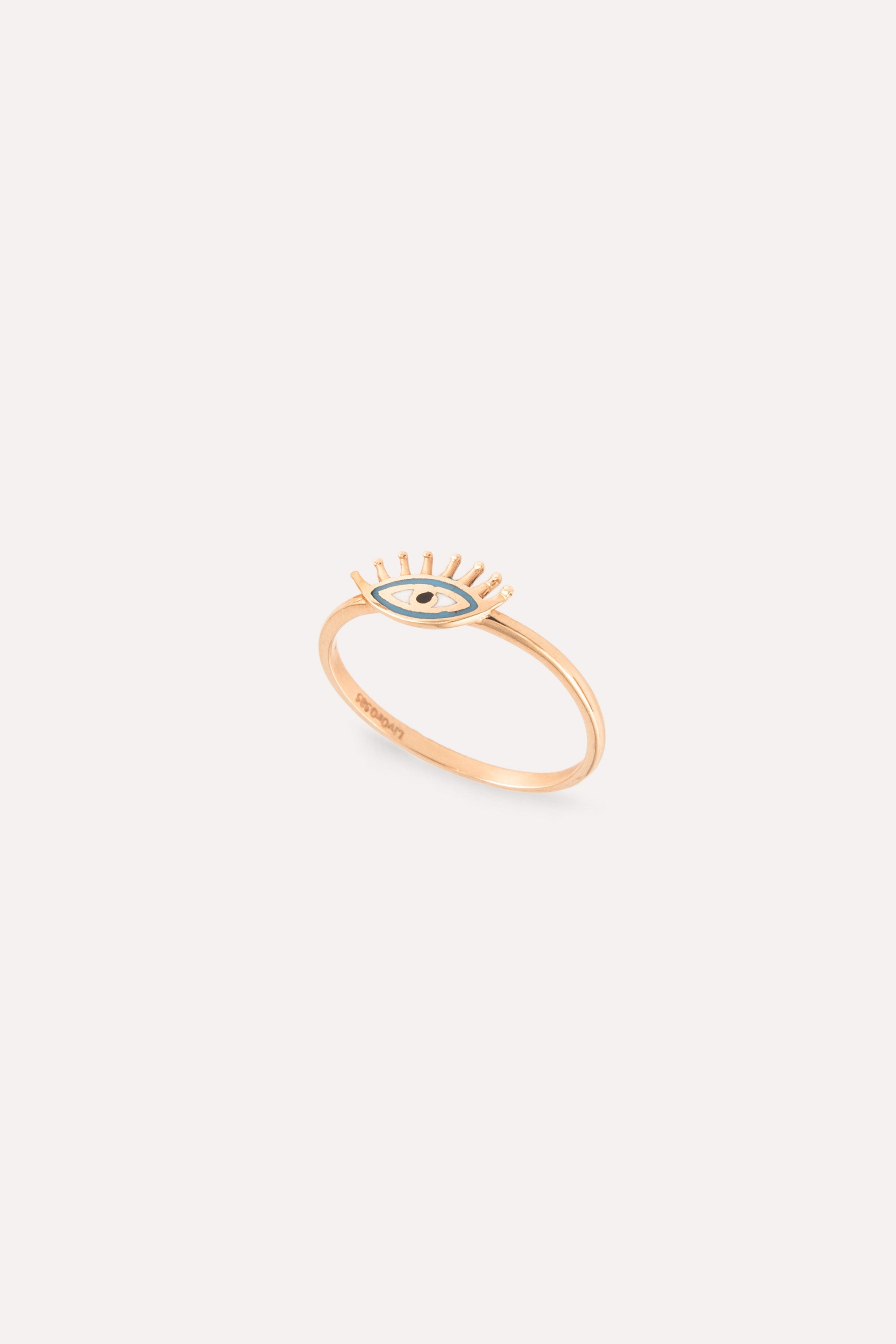 14K Gold Evil Eye Ring