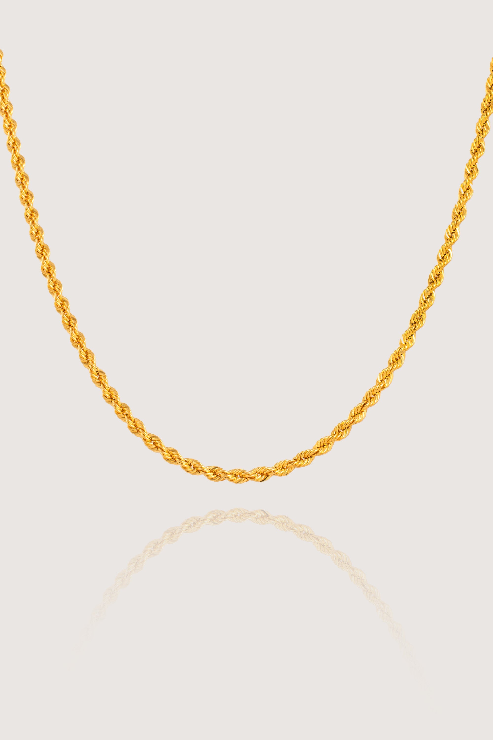 14K Gold Rope Chain Necklace