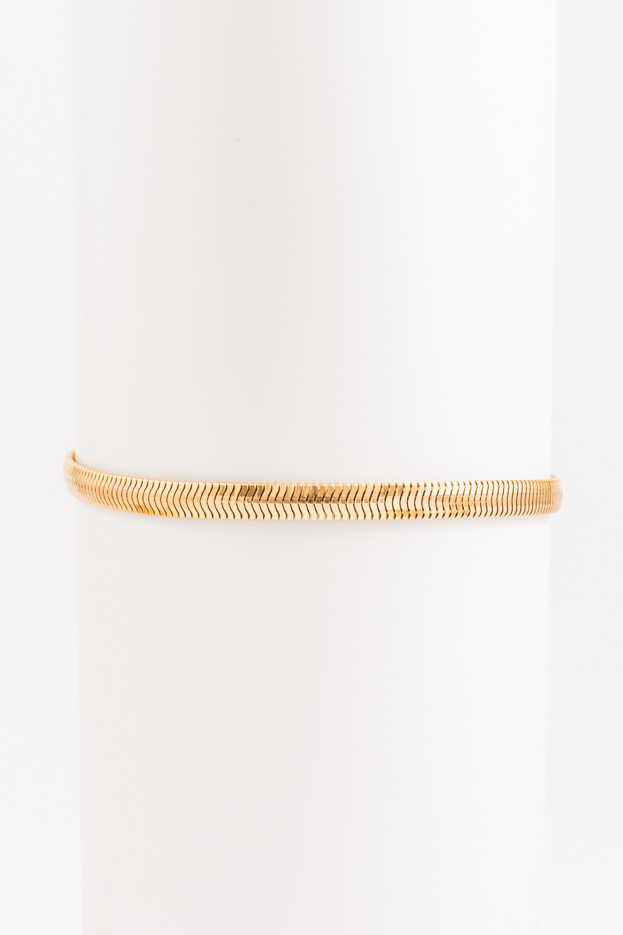 14K Gold Herringbone Bracelet