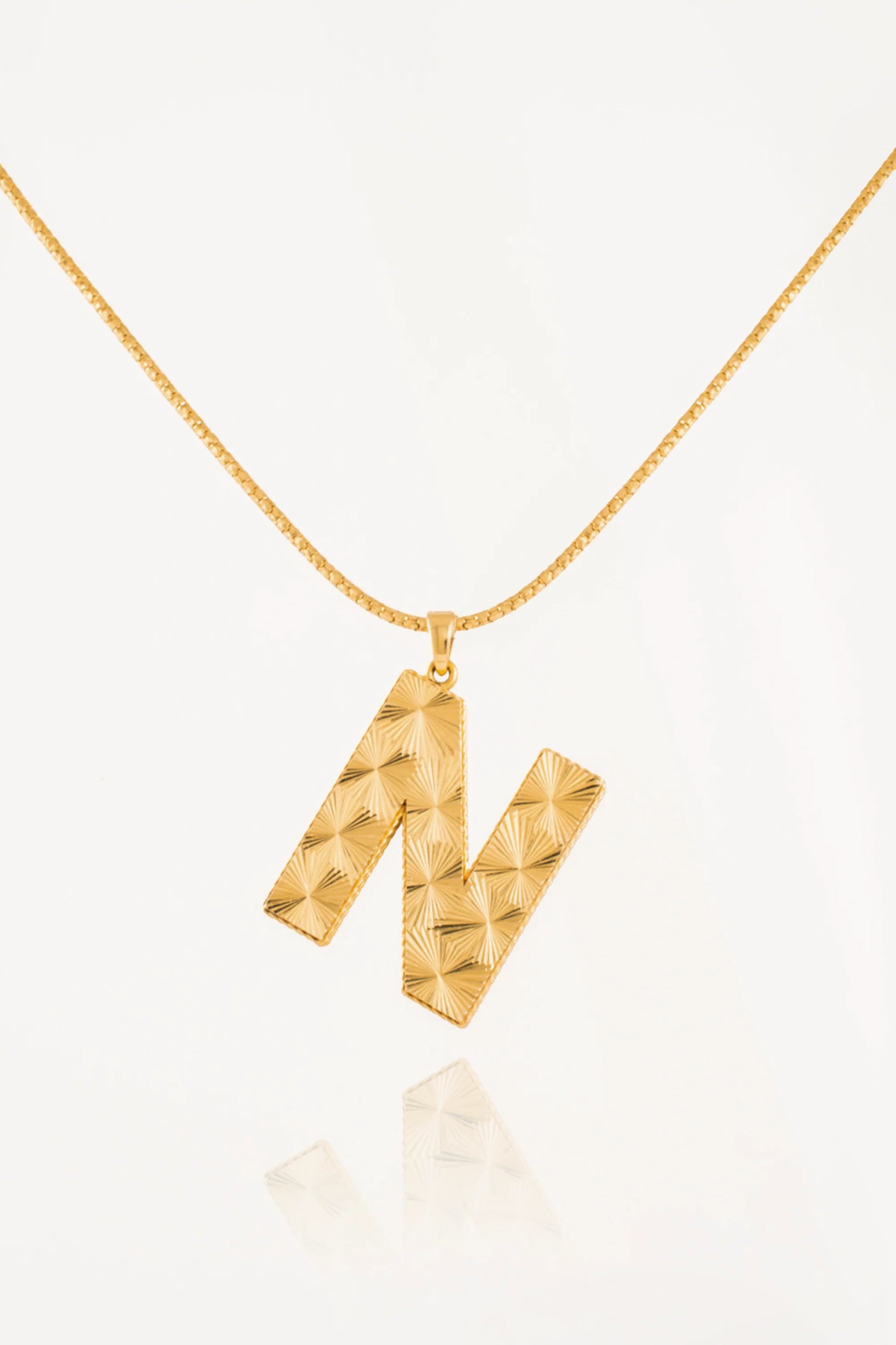 14K Gold Initial Letter Necklace