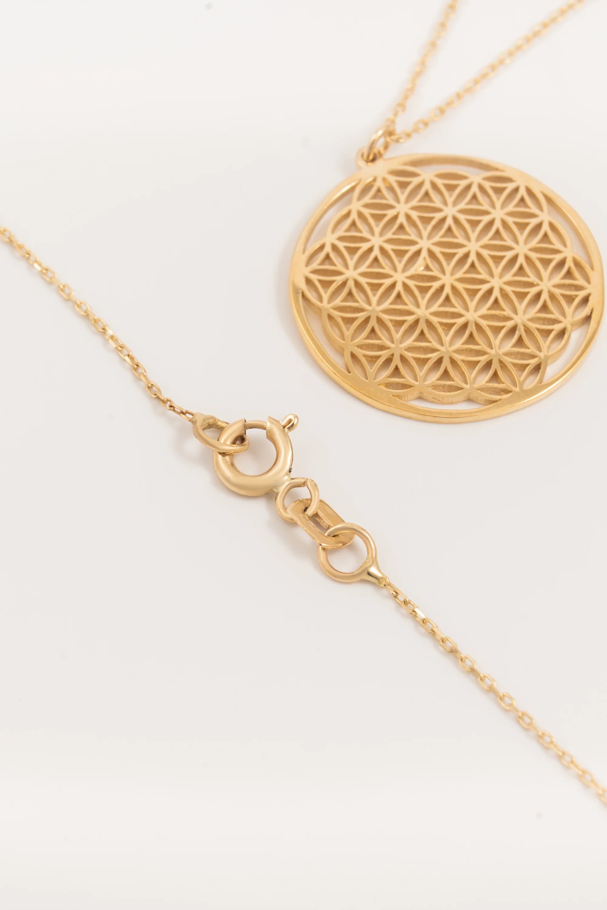 14K Gold Flower Of Life Necklace