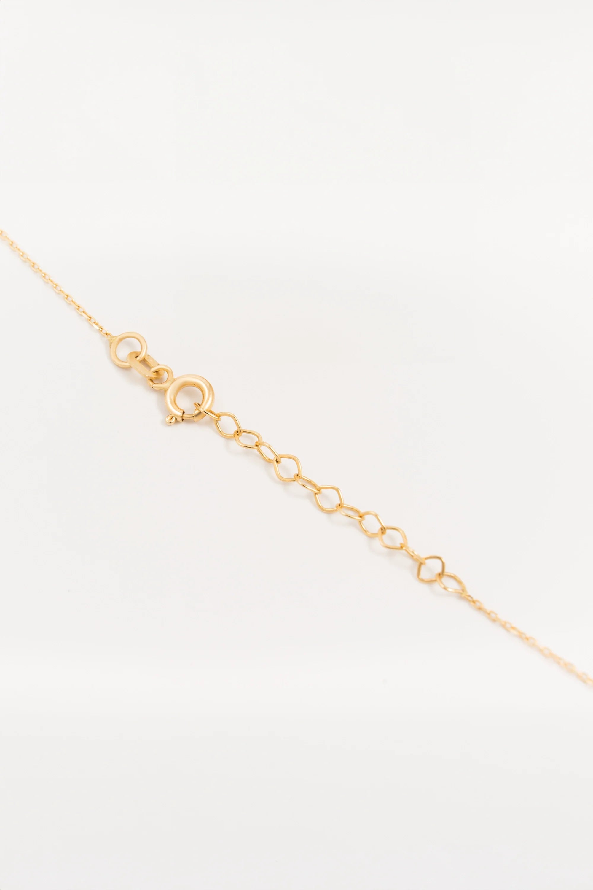 14K Gold Beaded May Birthstone Necklace
