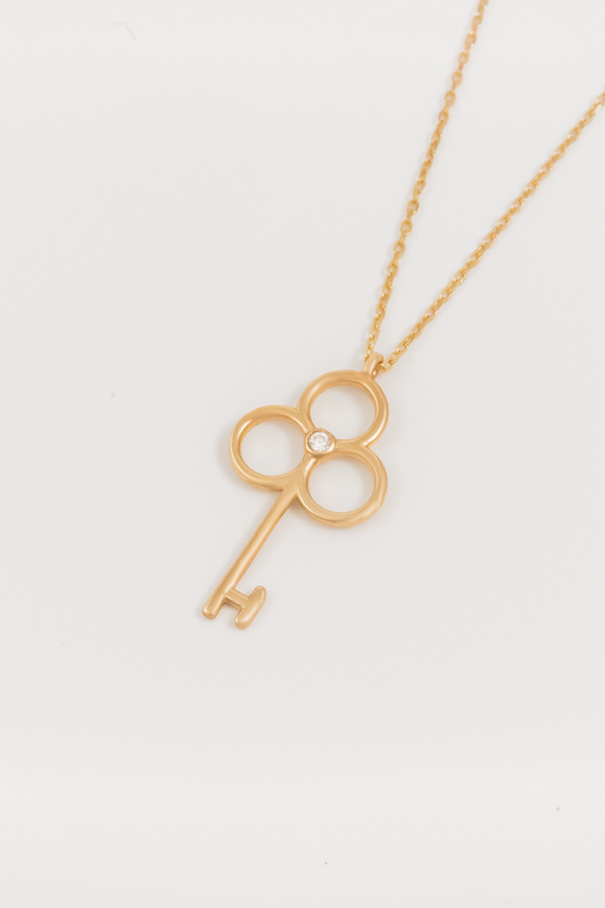 14K Gold Key Necklace