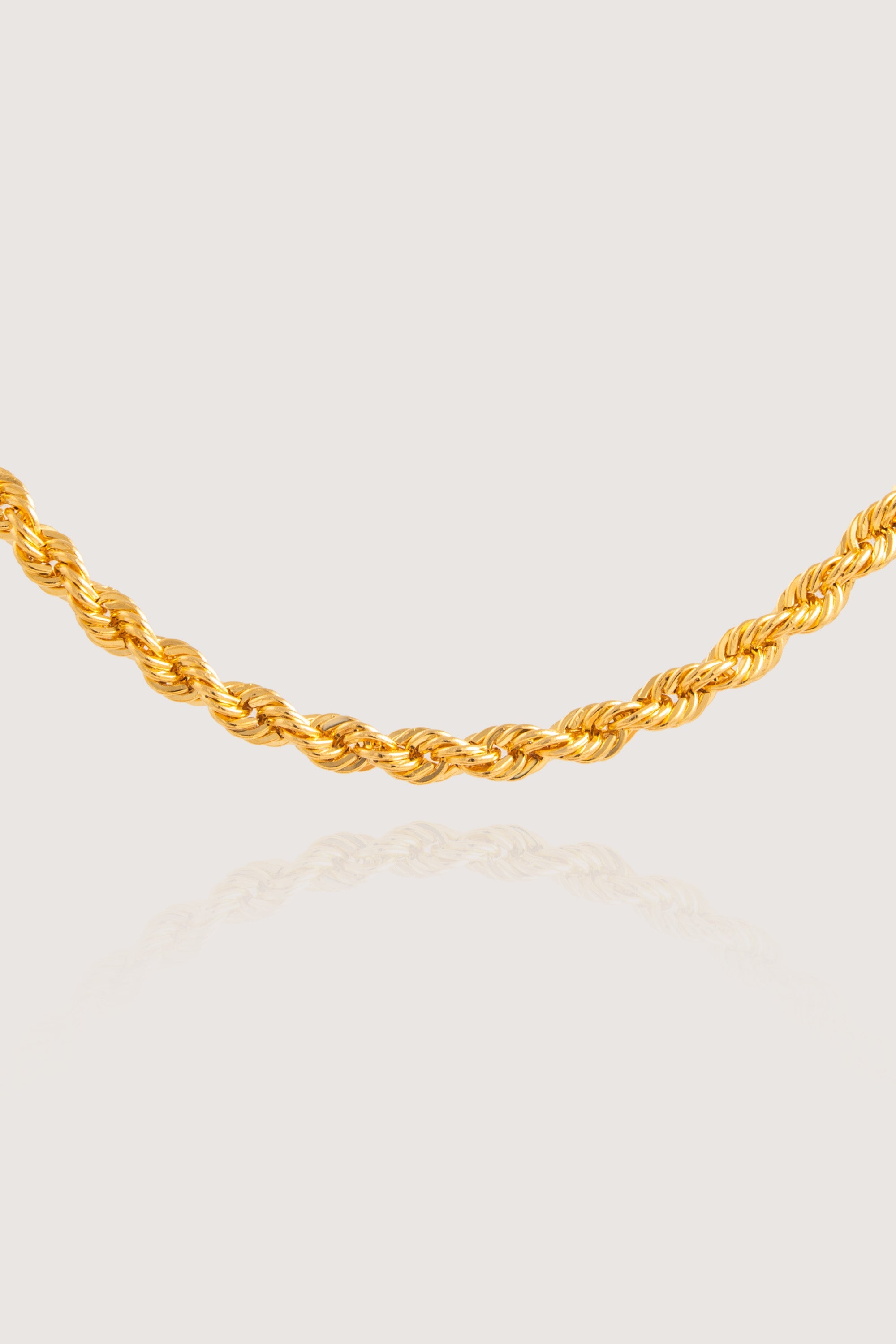 14K Gold Rope Chain Necklace