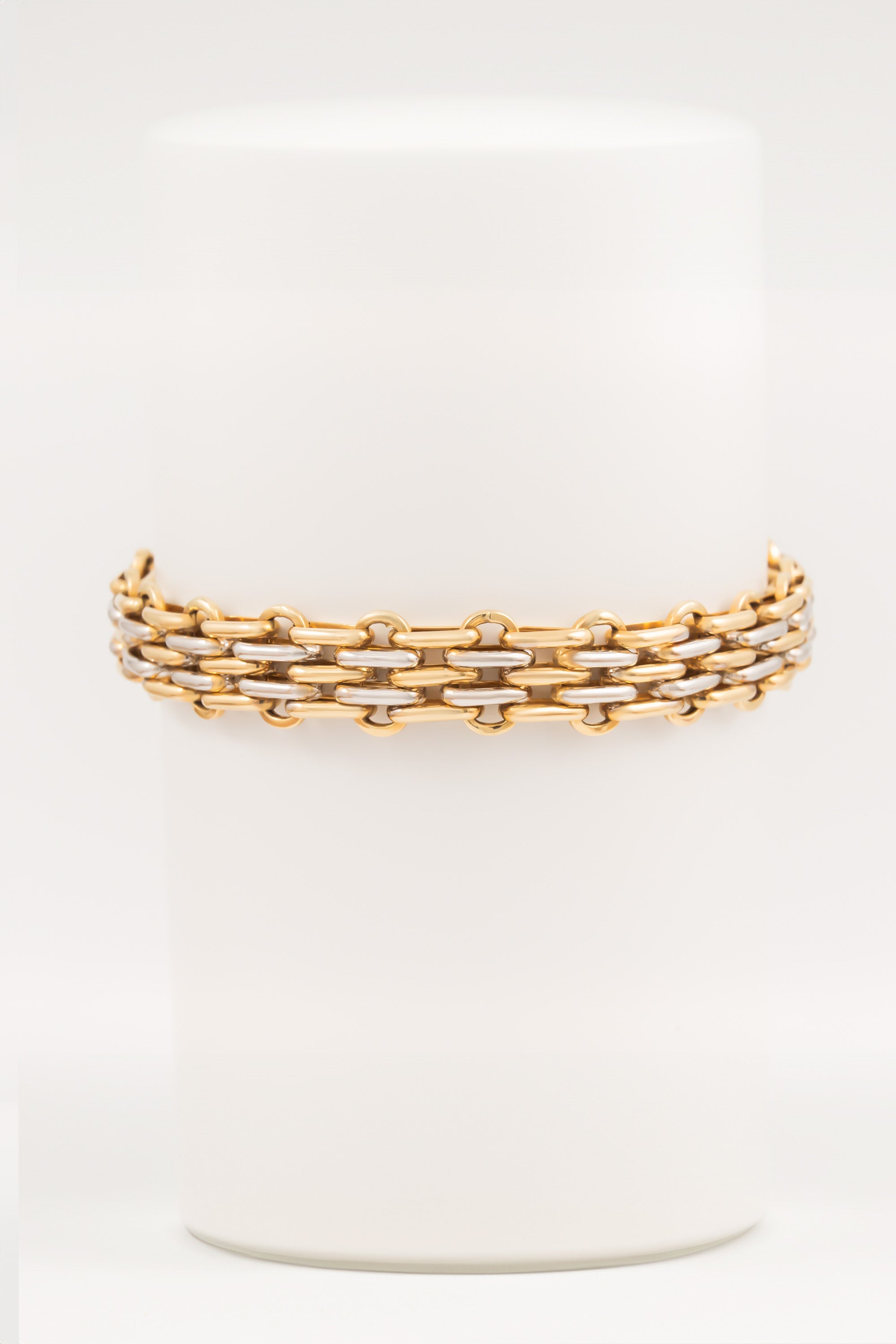 14K Gold Paperclip Panther Chain Bracelet