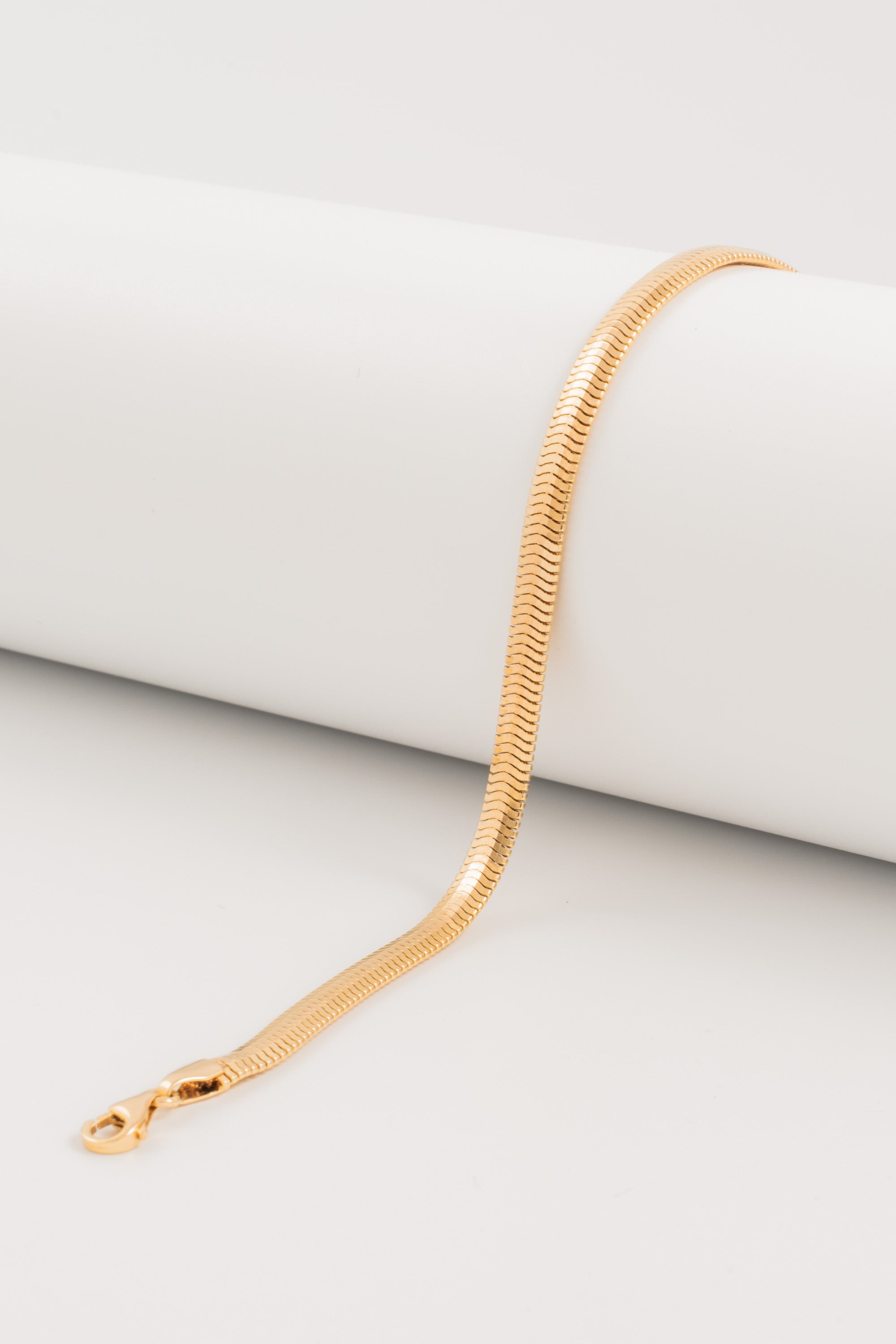 14K Gold Herringbone Bracelet