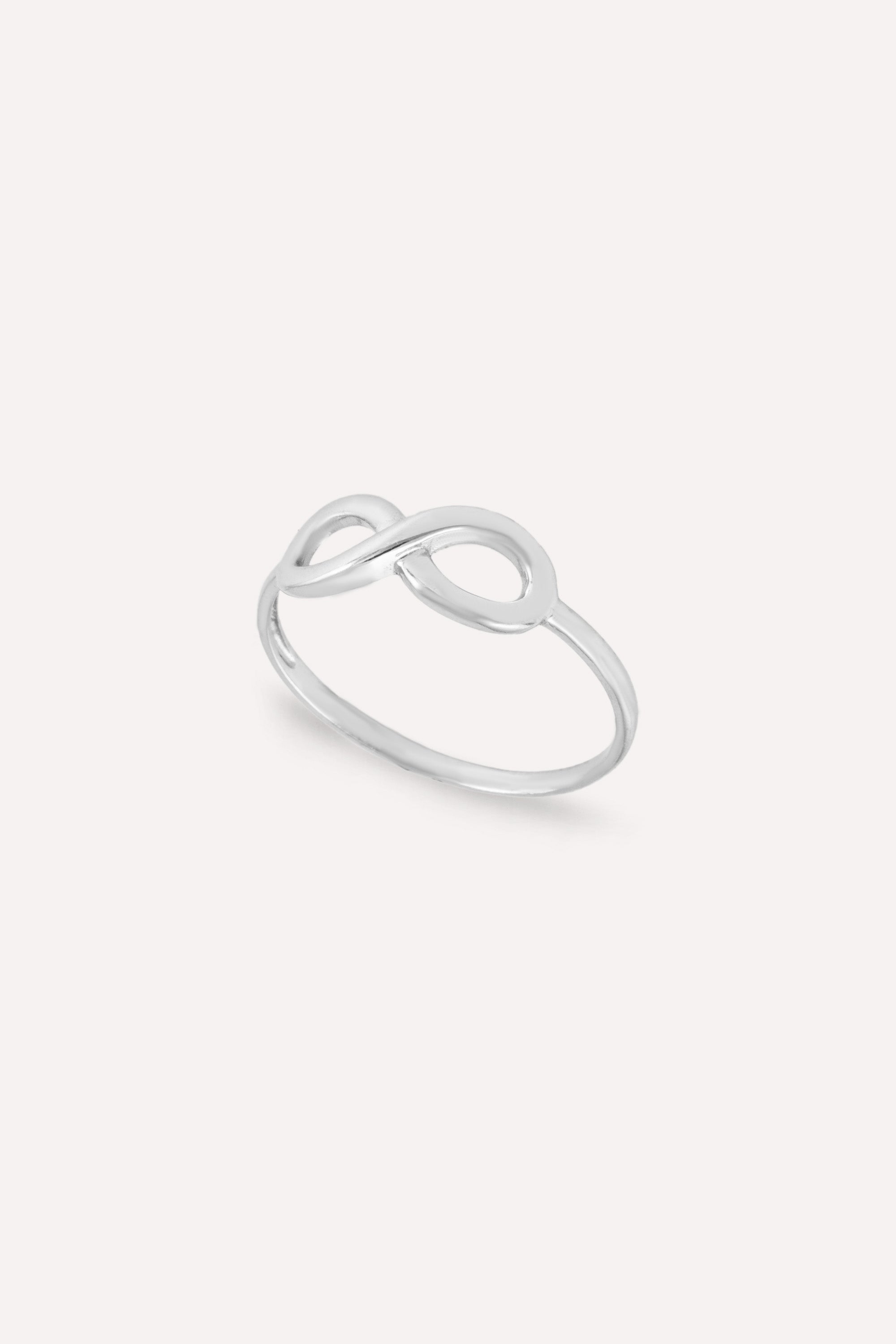 14K White Gold Infinity Ring