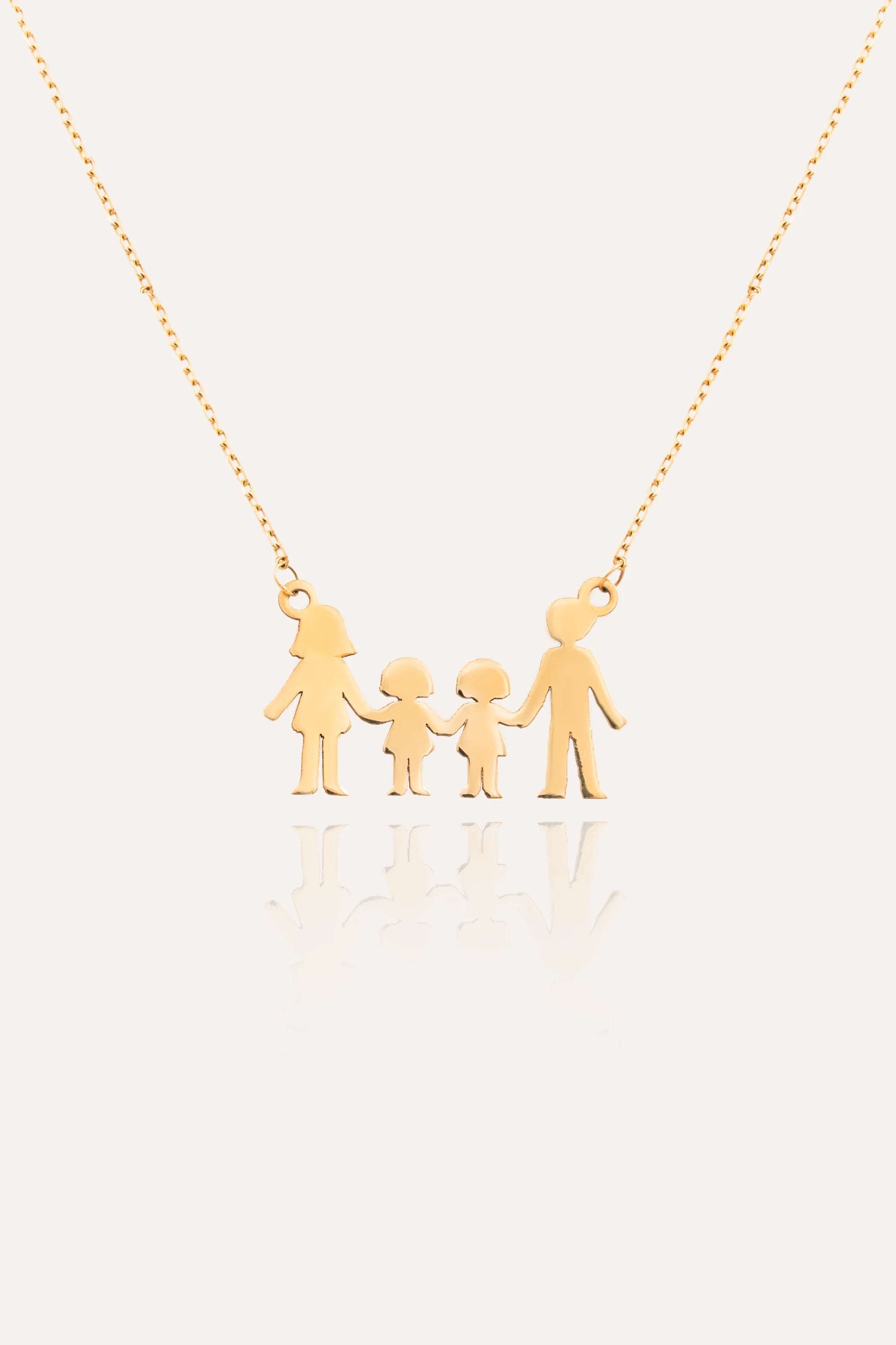 14K Gold Family Necklace