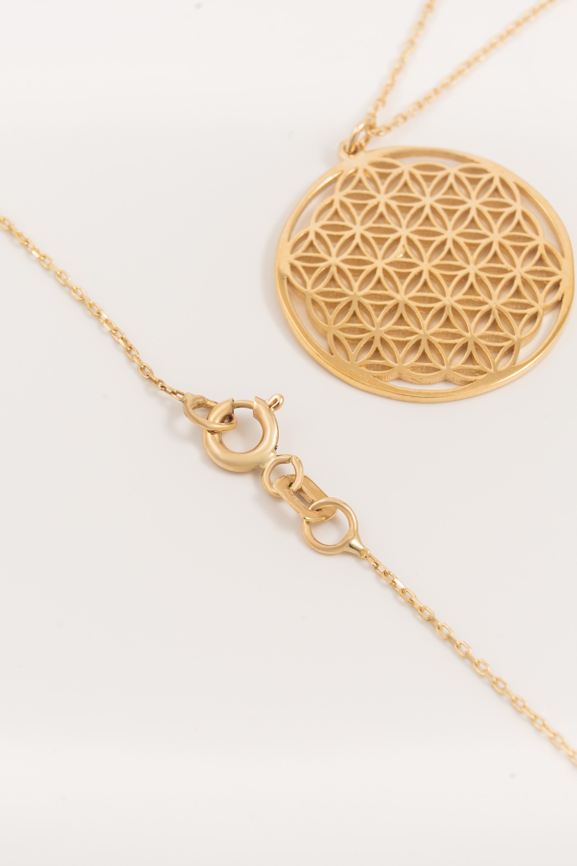 14K Gold Flower Of Life Necklace
