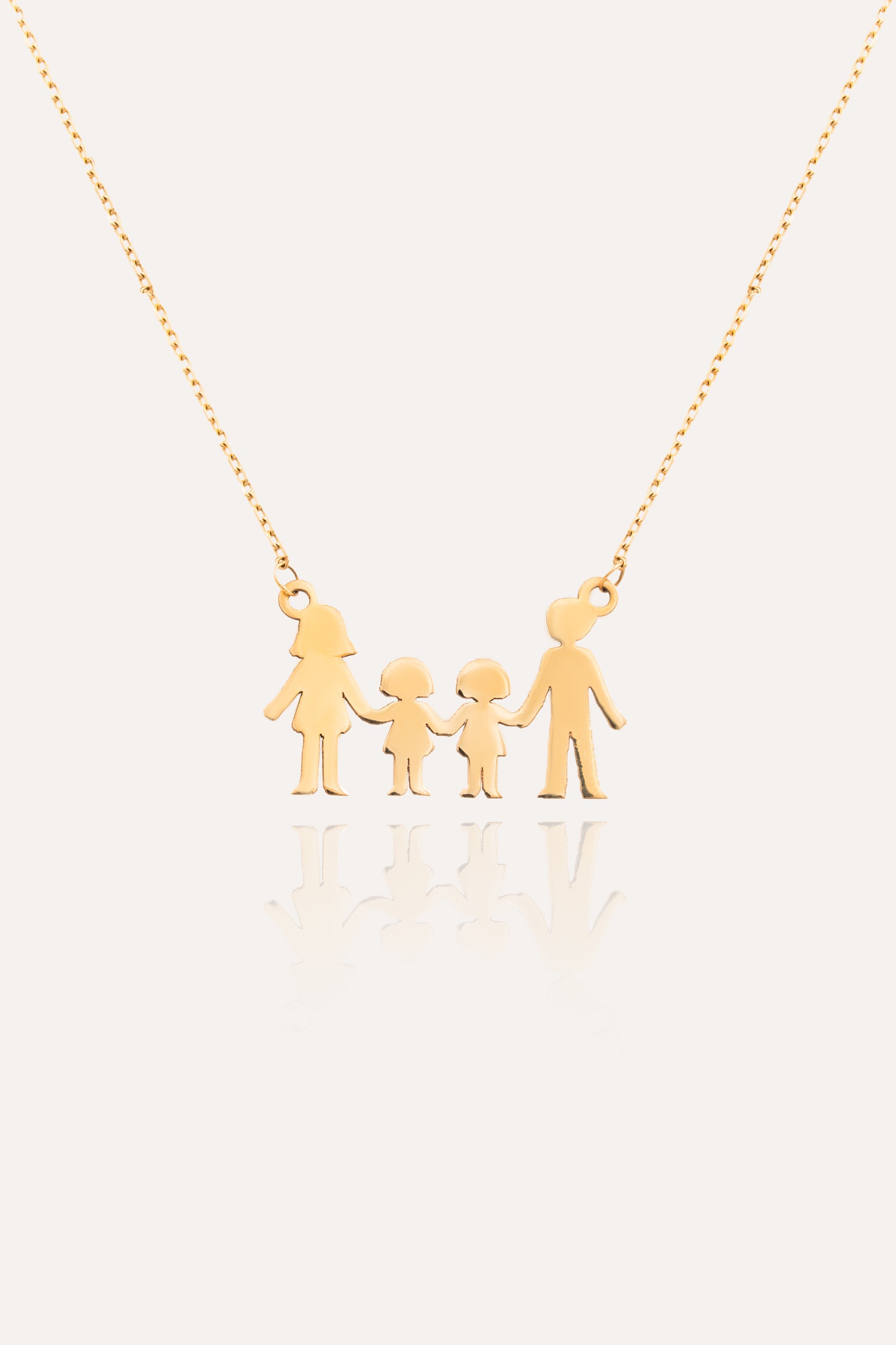14K Gold Family Necklace