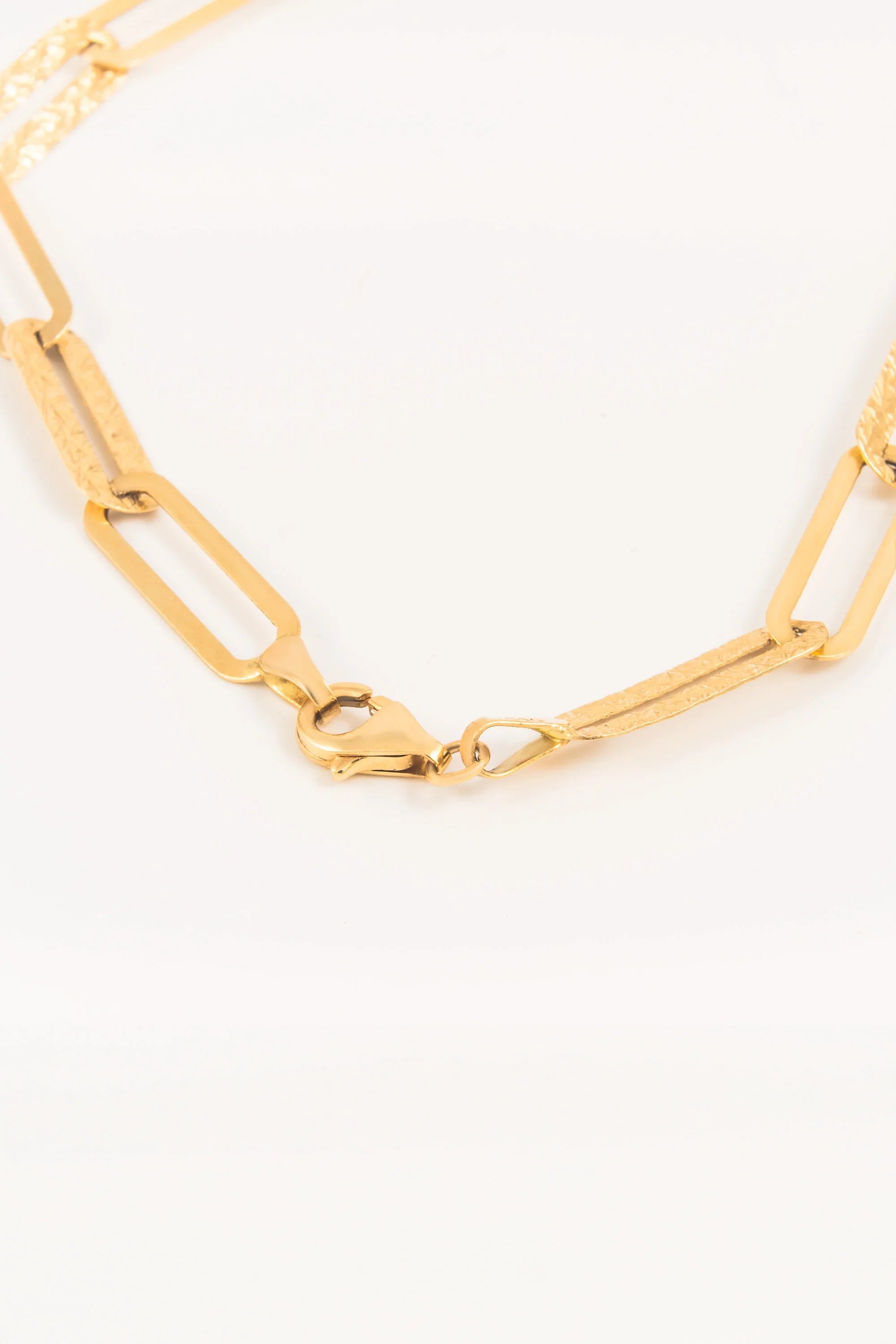 14K Gold Paperclip Chain Necklace