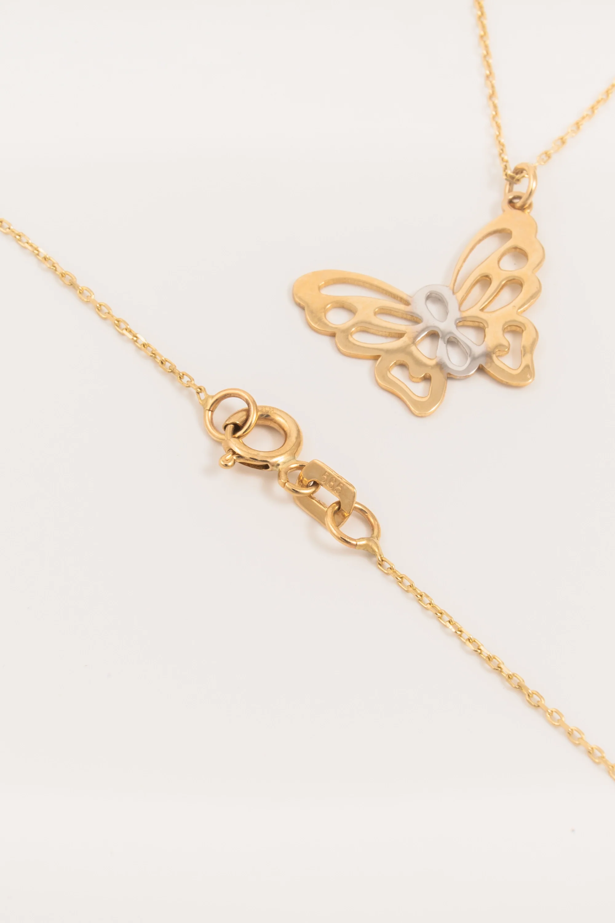 14K Gold Infinity Butterfly Necklace