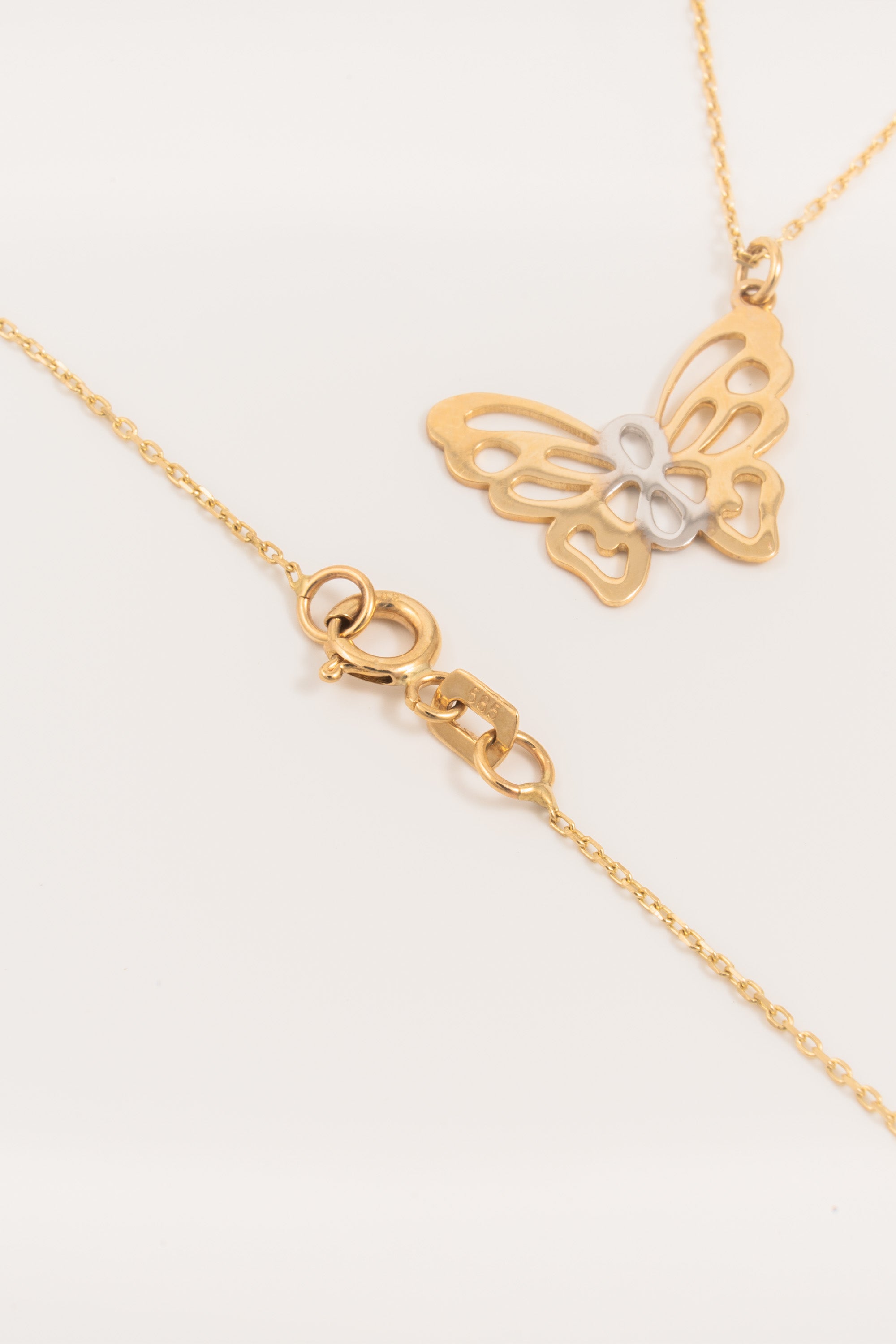 14K Gold Infinity Butterfly Necklace