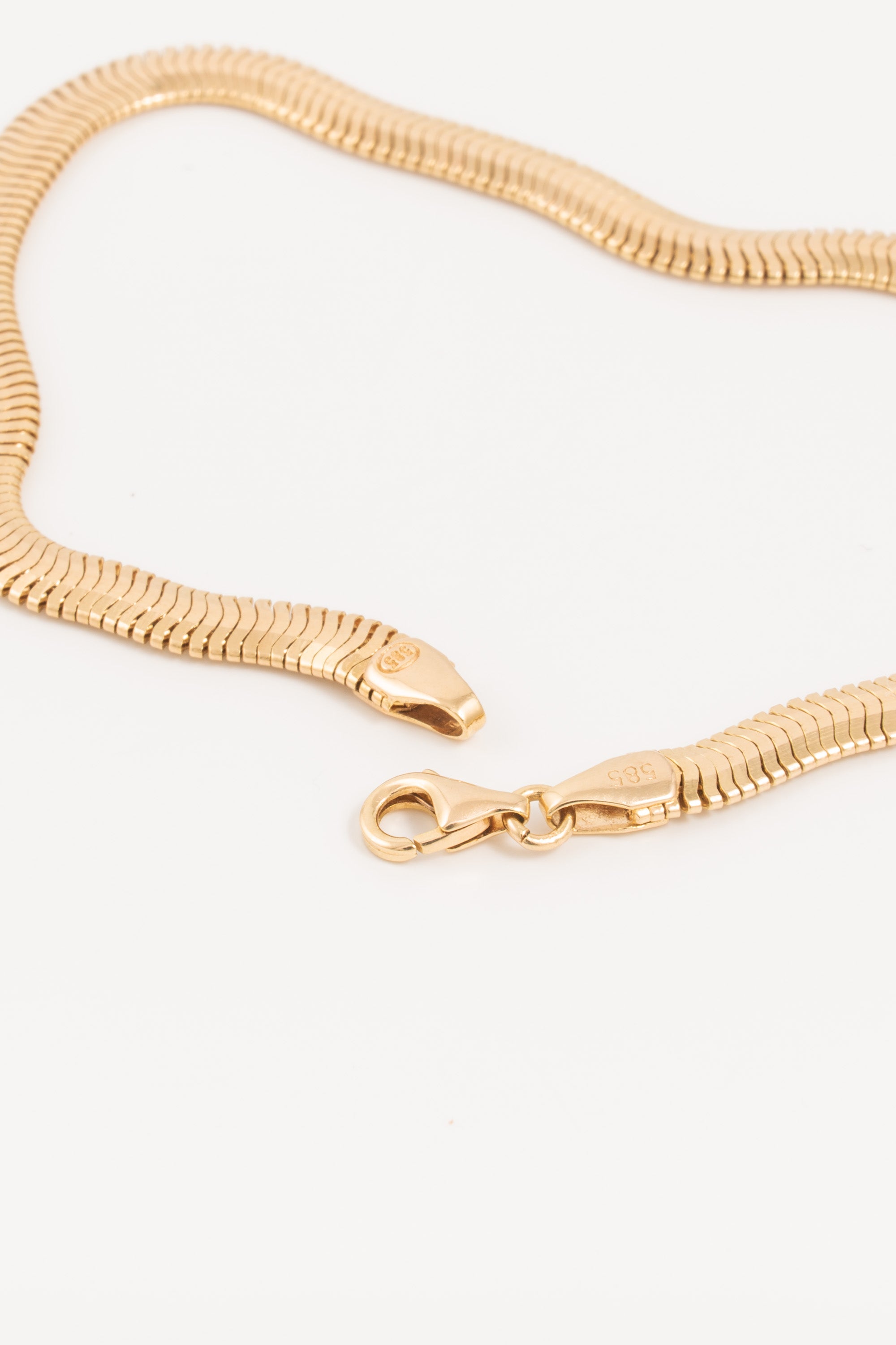 14K Gold Herringbone Bracelet