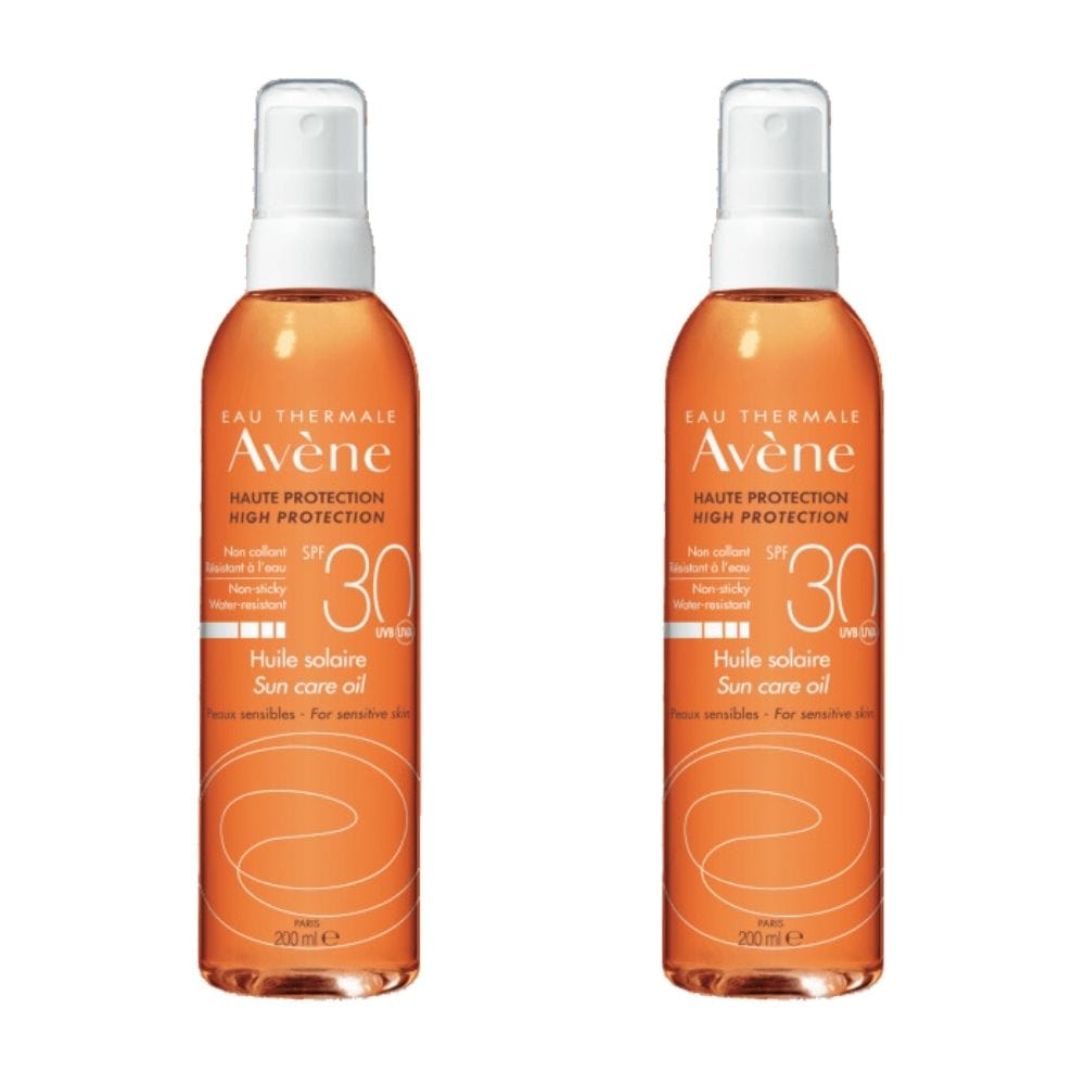 Avène Huile Solaire Sun Care Oil Spf 30 200 ml / 6.8 fl oz Tanning Oil (2-Pack)