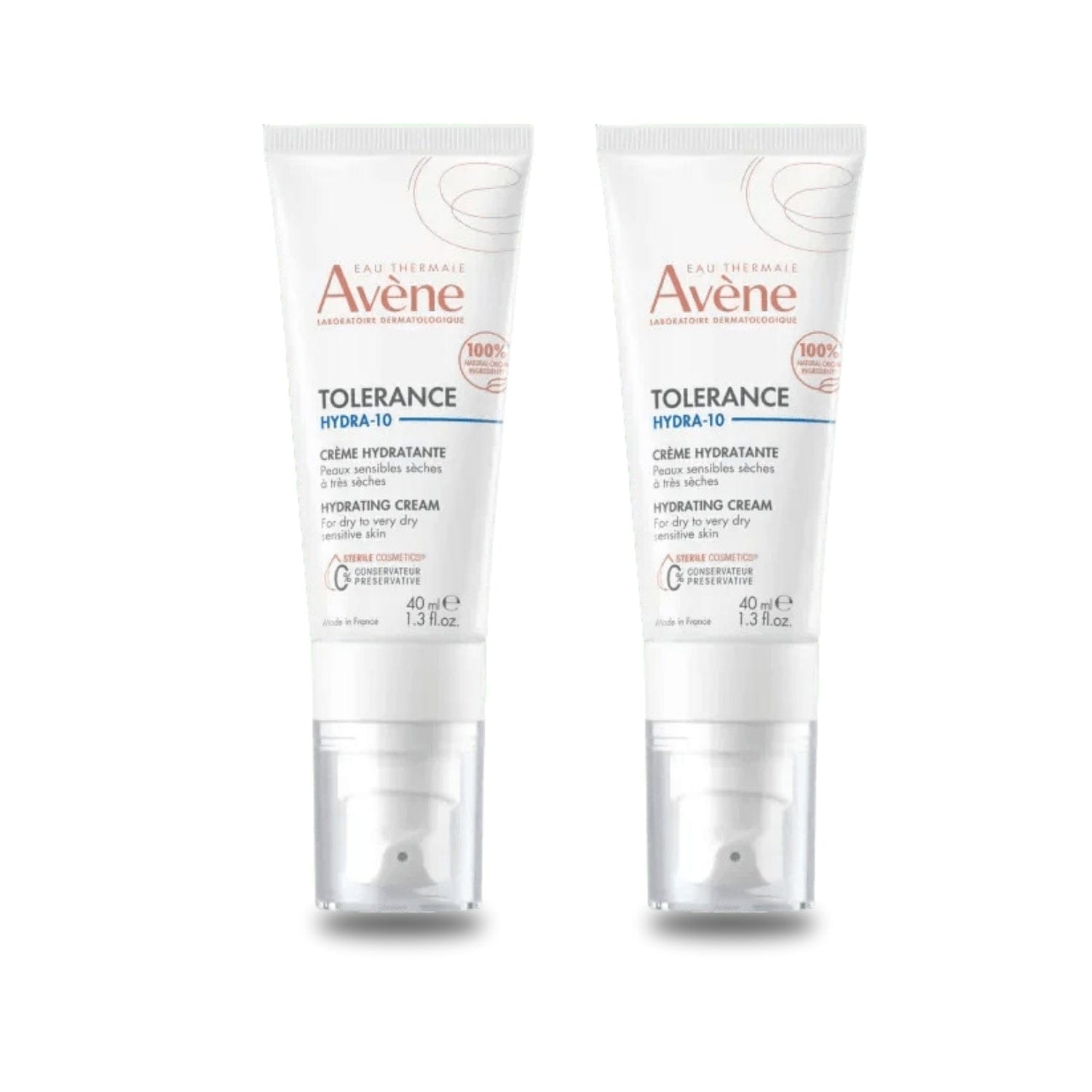 Avène Tolerance Hydra-10 Moisturizing Cream 40 ml / 1.4 fl oz (2-Pack)