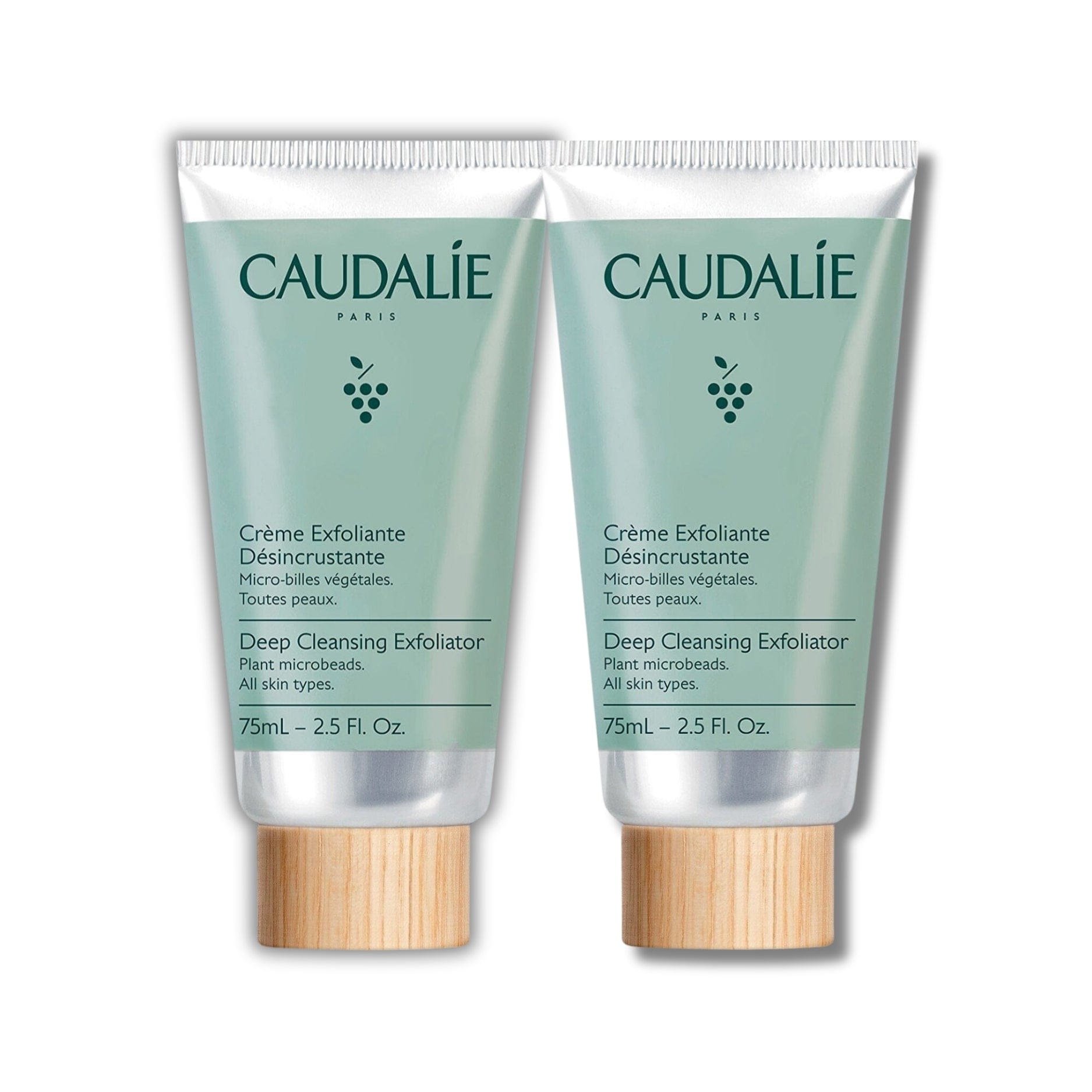 Caudalie Deep Cleansing Exfoliating Peeling 75 ml / 2.5 fl oz (2-Pack)