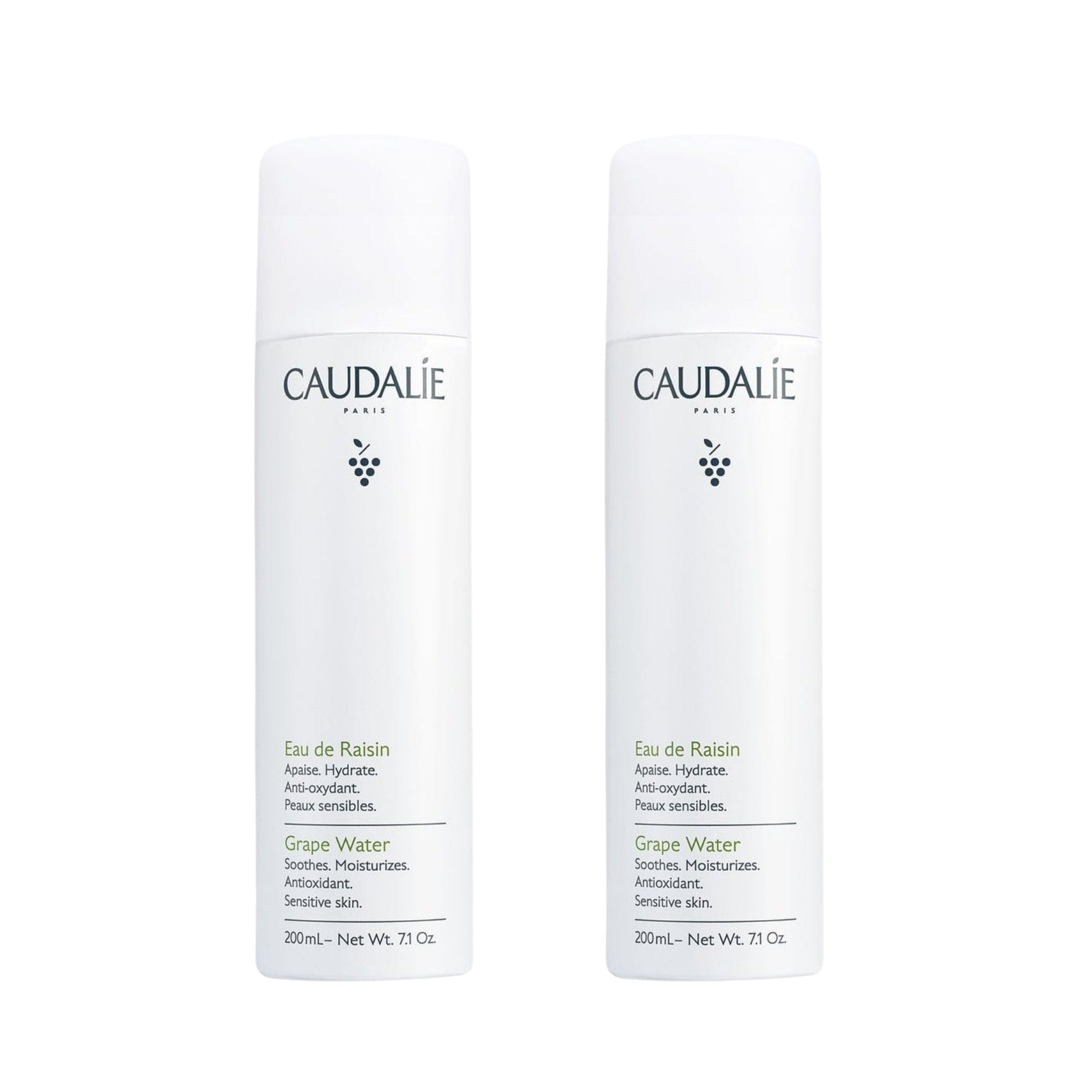Caudalie Grape Water Hydrating Face Mist - 200 ml / 6.8 fl oz (2-Pack)