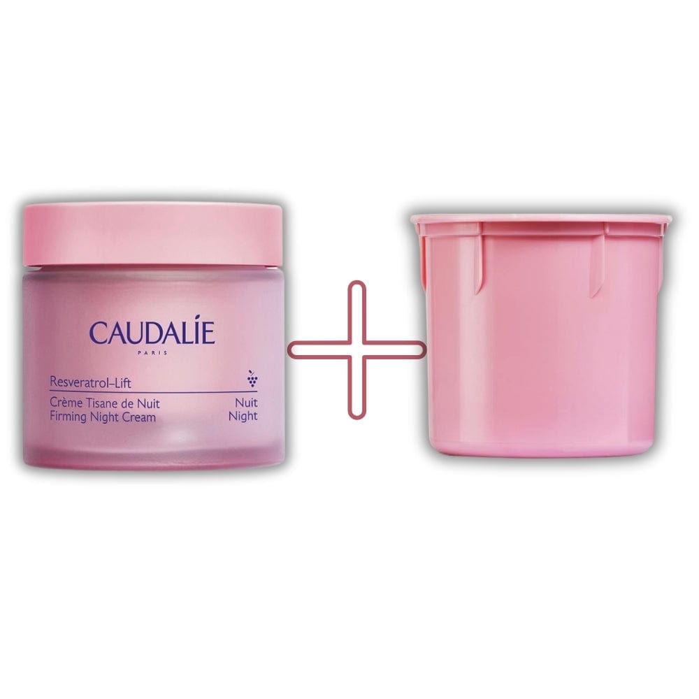 Caudalie Resveratrol Lift Night Cream 50 ml / 1.7 fl oz +Refill Capsule Set