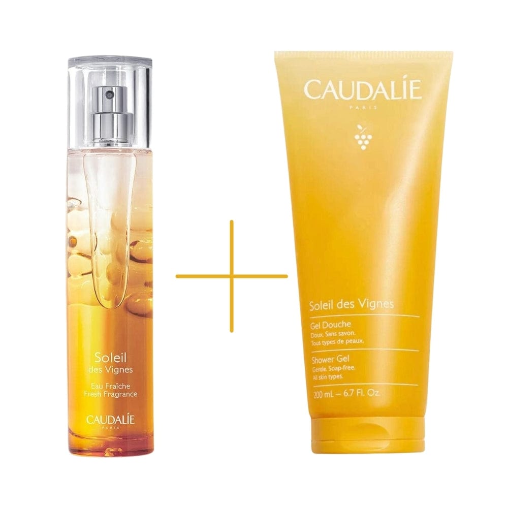 Caudalie Soleil Des Vignes Fresh Fragrance 50 ml / 1.7 fl oz & Soleil Des Vignes Shower Jel 200 ml / 6.8 fl oz