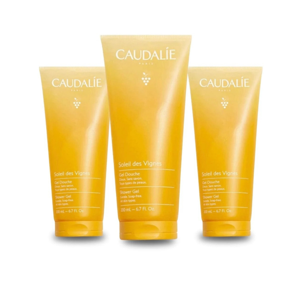 Caudalie Soleil Des Vignes Shower Jel 200 ml / 6.8 fl oz (3-Pack)