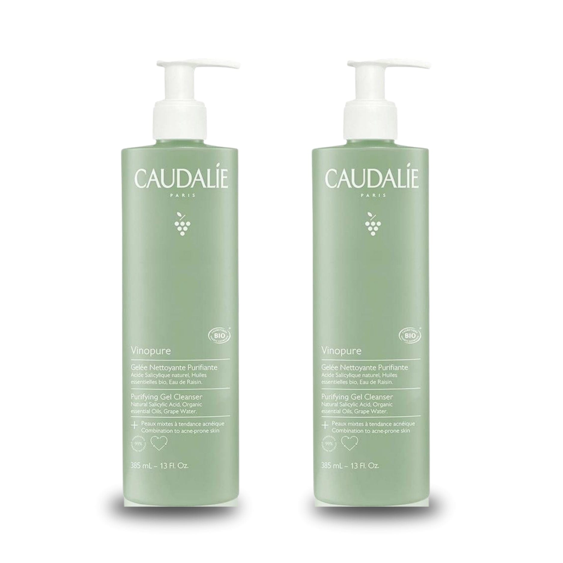 Caudalie Vinopure Purifying Gel Cleanser 385 ml / 13 fl oz (2-Pack)
