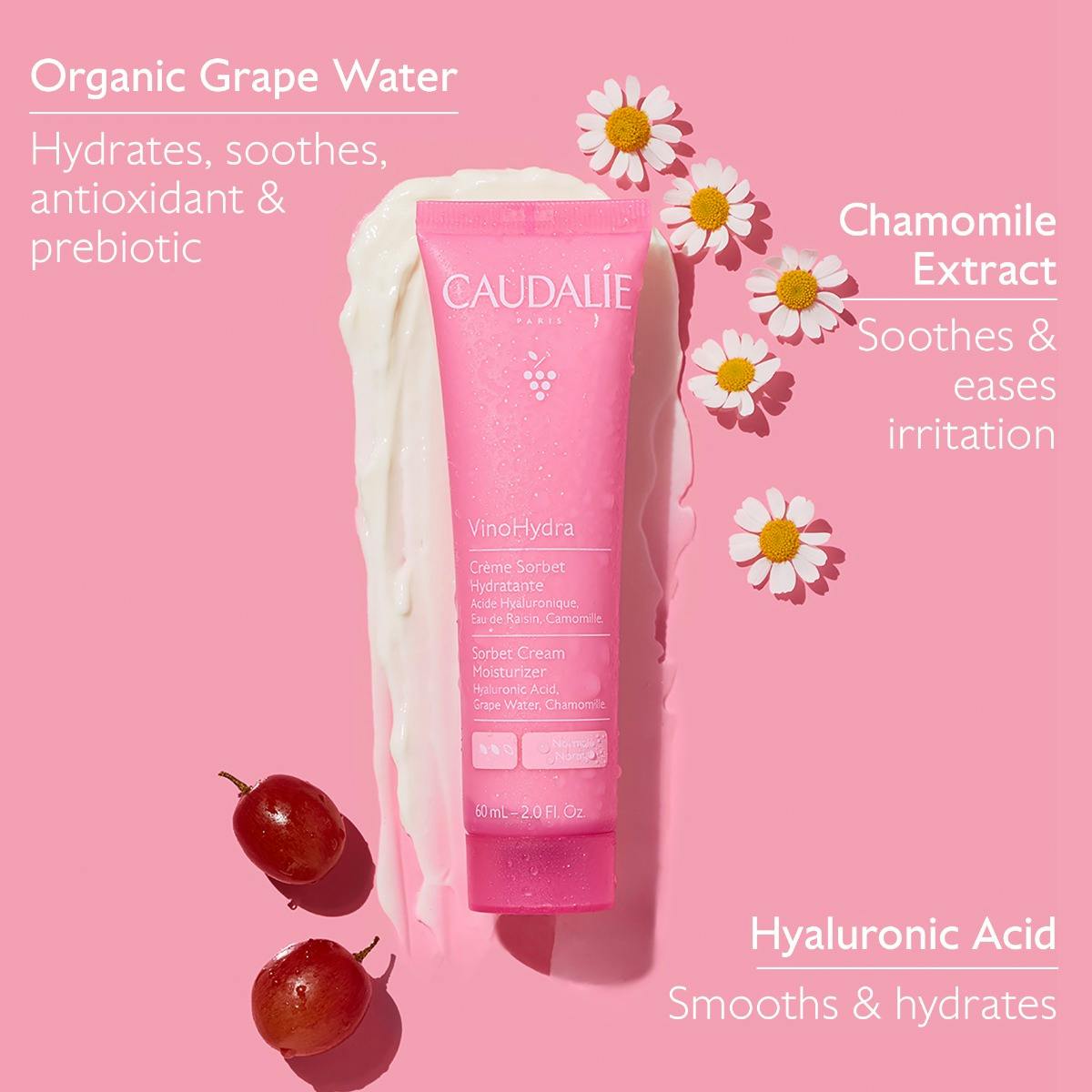 Caudalie Vinosource-Hydra Sorbet Cream Moisturizer 60 ml / 2 fl oz