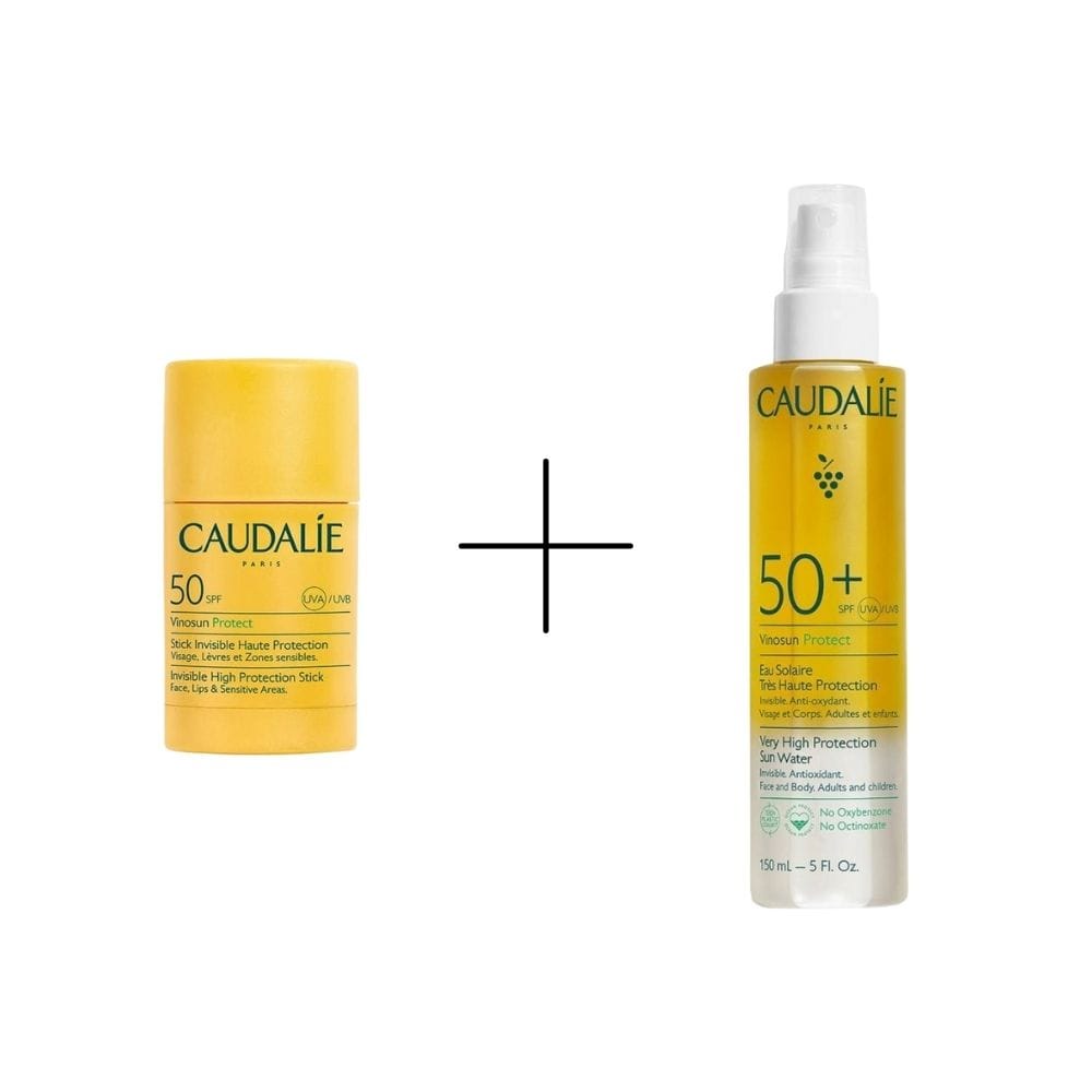 Caudalie Vinosun Protect SPF50+ High Protection Stick 15 gr + Caudalie Vinosun Protect Spf 50 Sun Water 150 ml / 5.1 fl oz