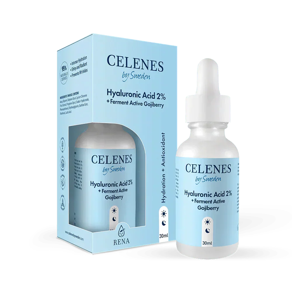 Celenes by Sweden Rena Hyaluronic Acid 2% +Ferment Active Gojiberry 30 ml / 1 fl oz