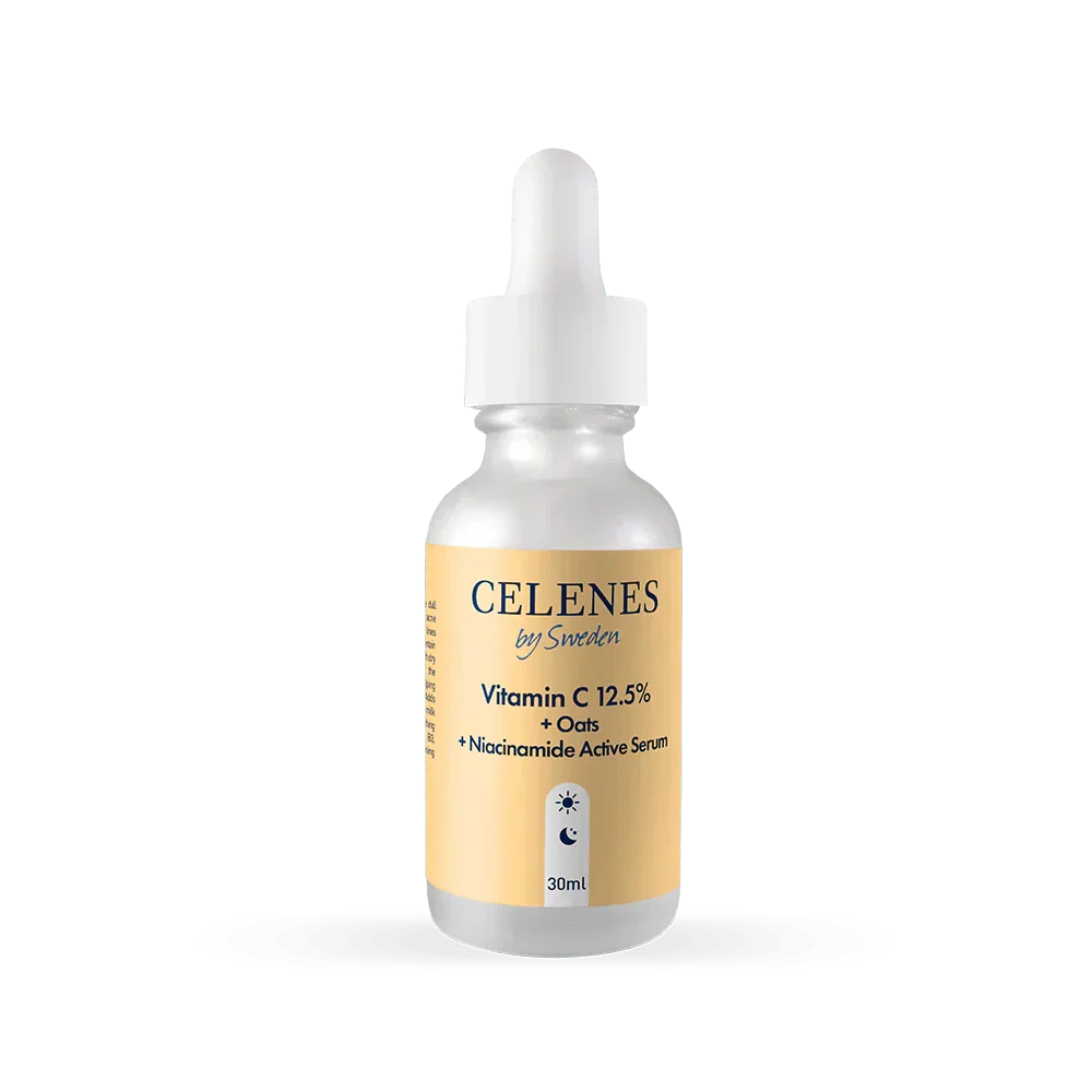 Celenes by Sweden Rena Vitamin C 12.5% + Oats + Niacinamide Active Serum 30 ml / 1 fl oz