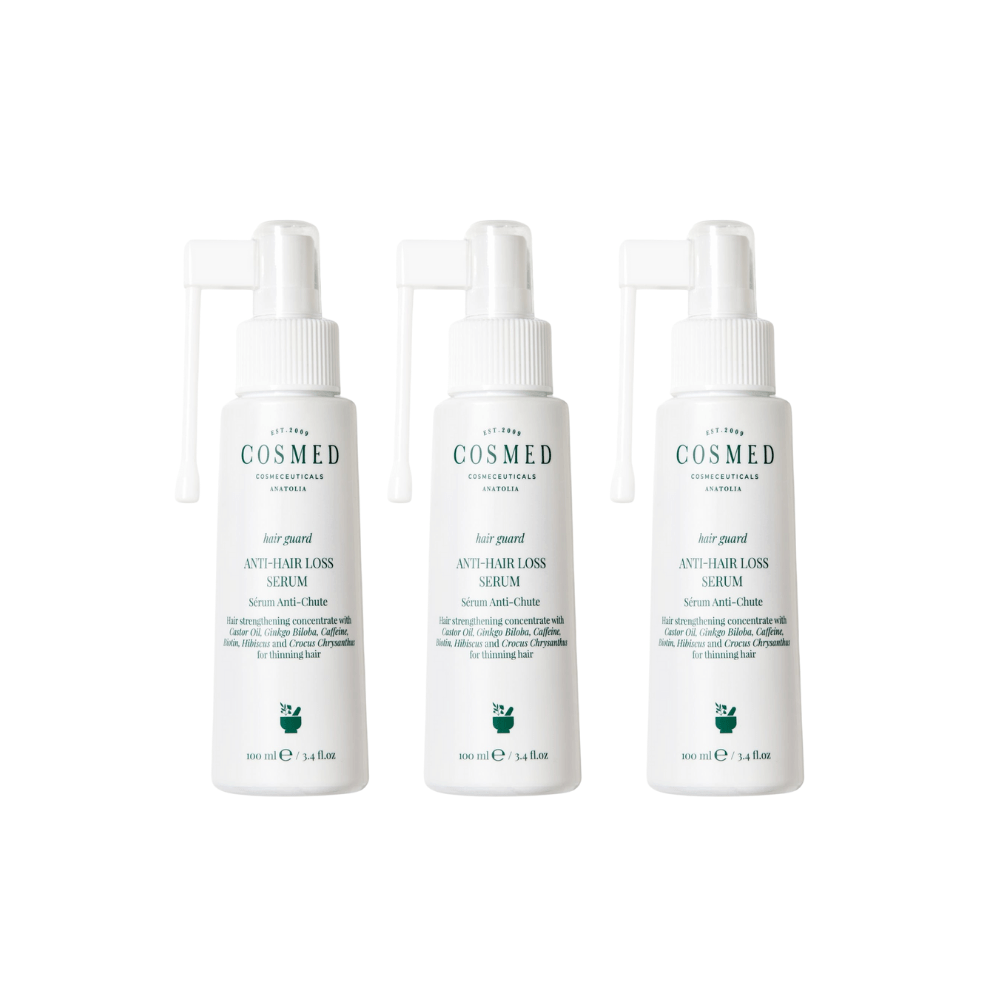 Cosmed Hair Guard Anti Hair Loss Serum - Sulfate Free, Salt Free Anti Hair Loss Serum 100 ml / 3.4 fl oz (3-Pack)