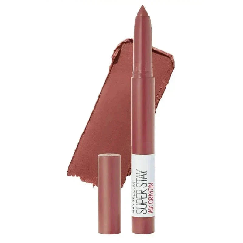 Maybelline matte ink crayon displaying its smooth, pointed tip.