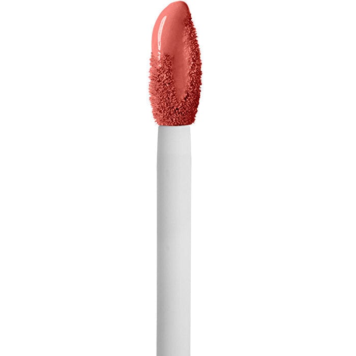 Lipstick tube featuring a long-lasting, earthy nude color.