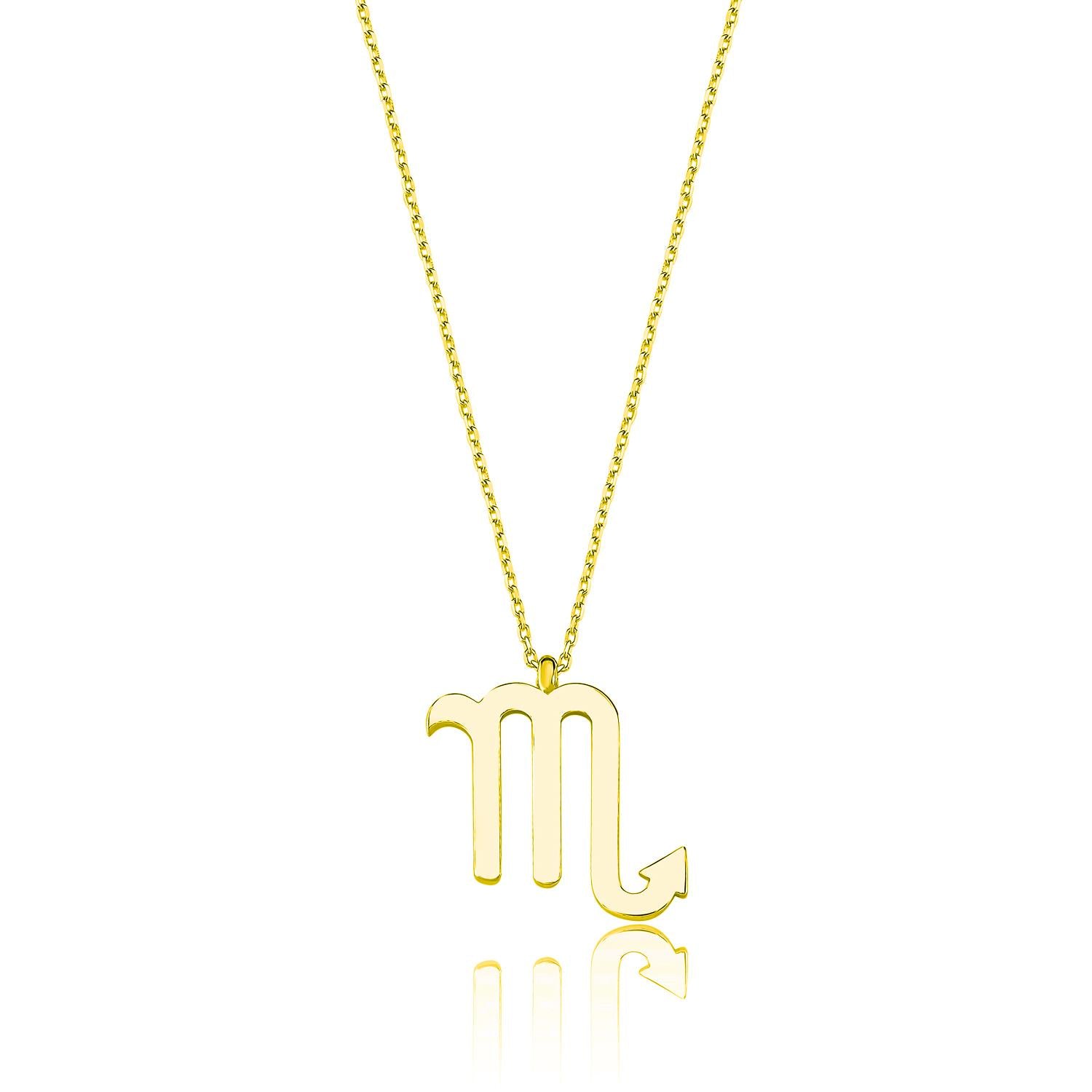 Scorpio Zodiac Silver Necklace Gold/Rose Gold