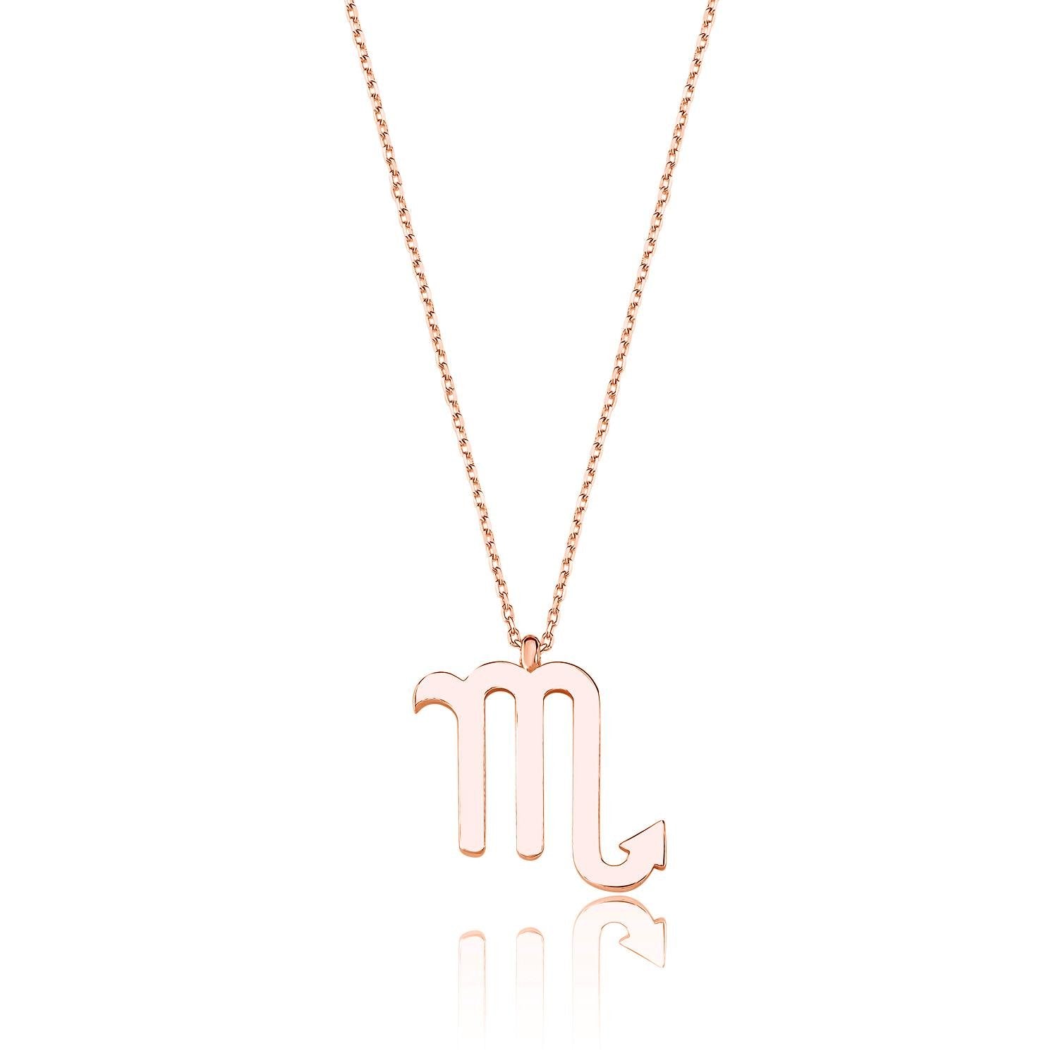 Scorpio Zodiac Silver Necklace Gold/Rose Gold