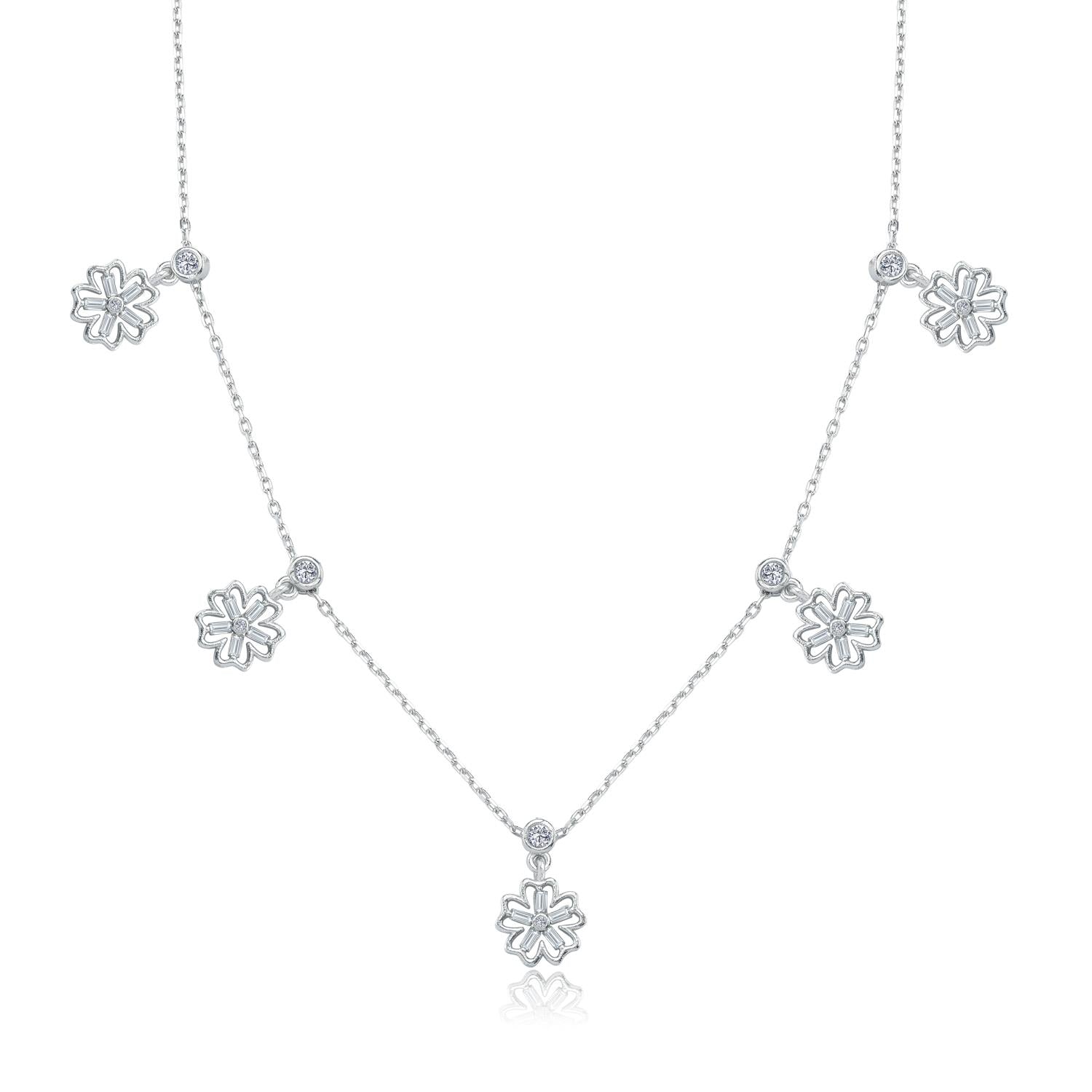 Noble Clovers Choker Silver Lucky Necklace