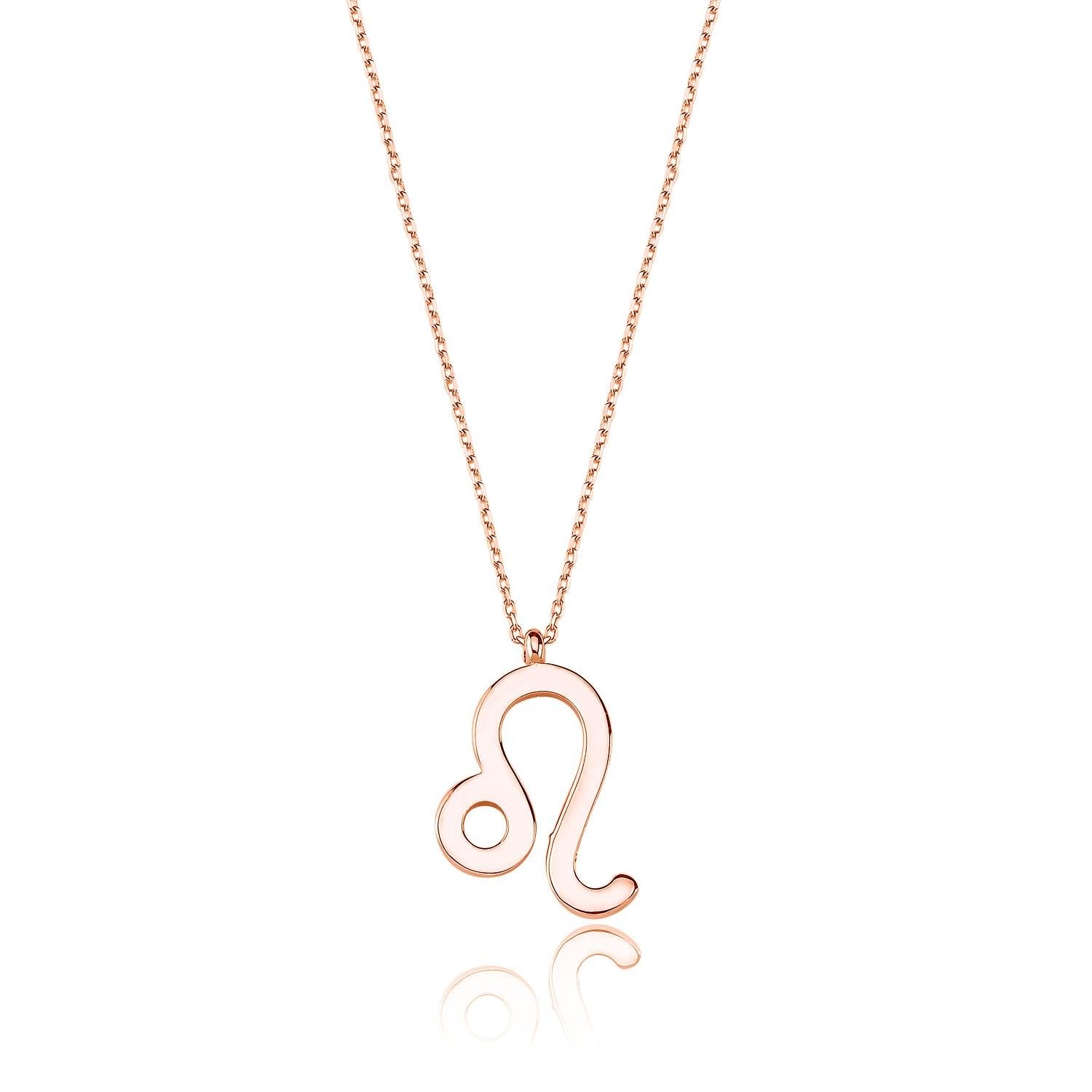 Leo Zodiac Silver Necklace Gold/Rose Gold