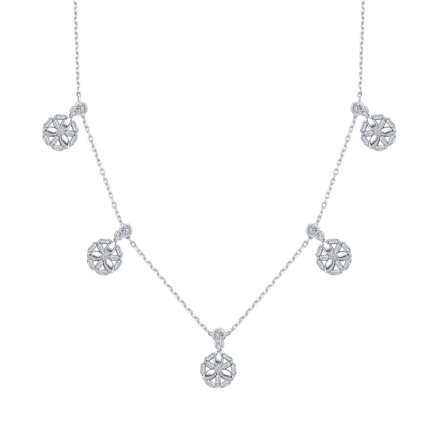 Baguette Magic Luck Choker Silver Necklace