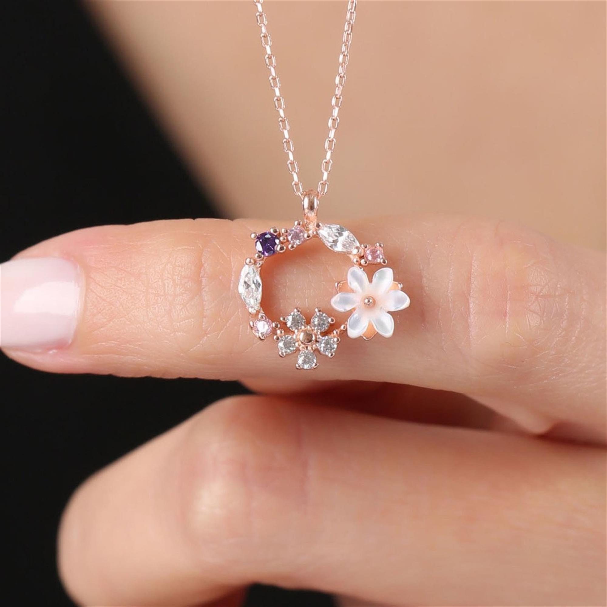 Spring Garden Magnolia Flower Sterling Silver Trio Jewelry Set