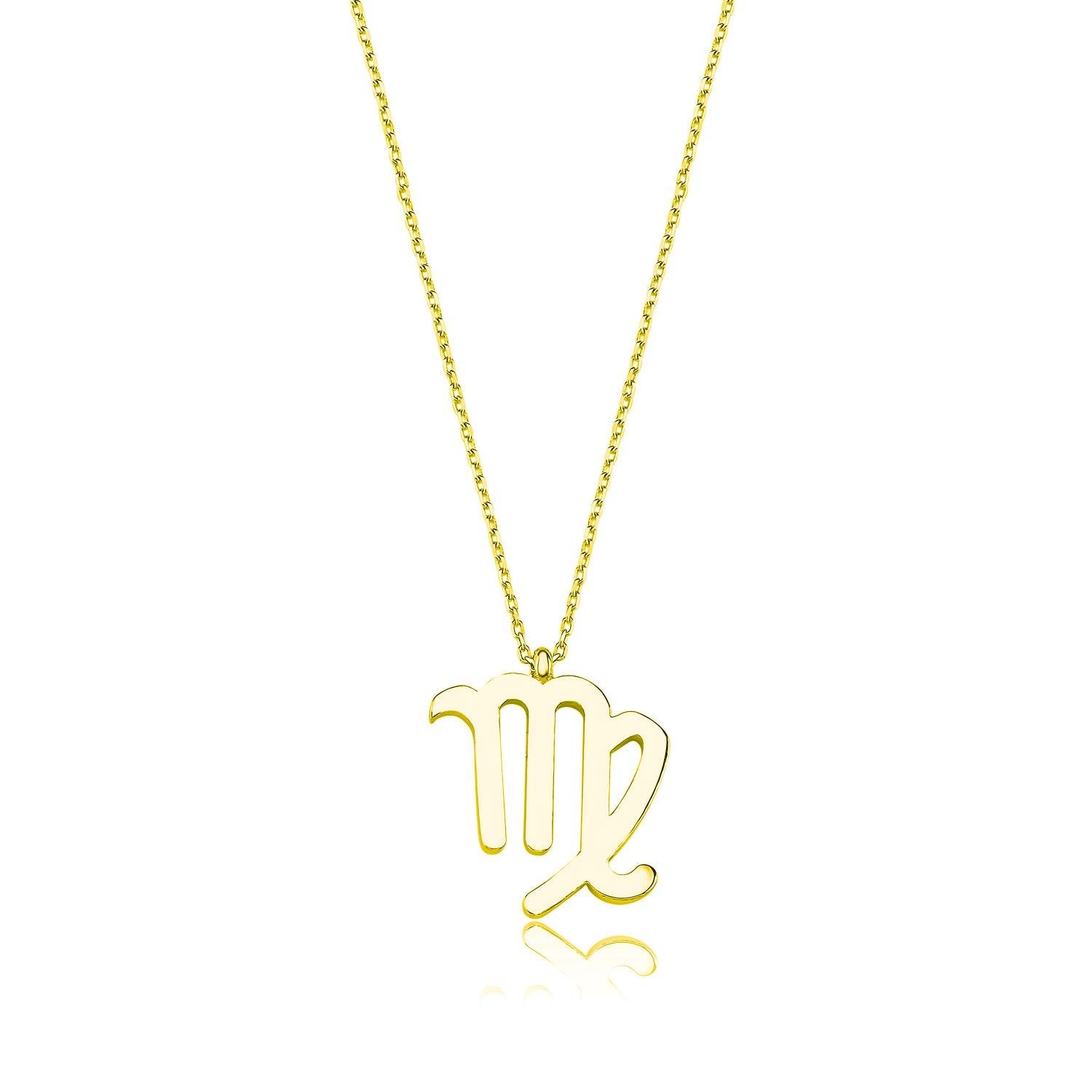 Virgo Zodiac Silver Necklace Gold/Rose Gold