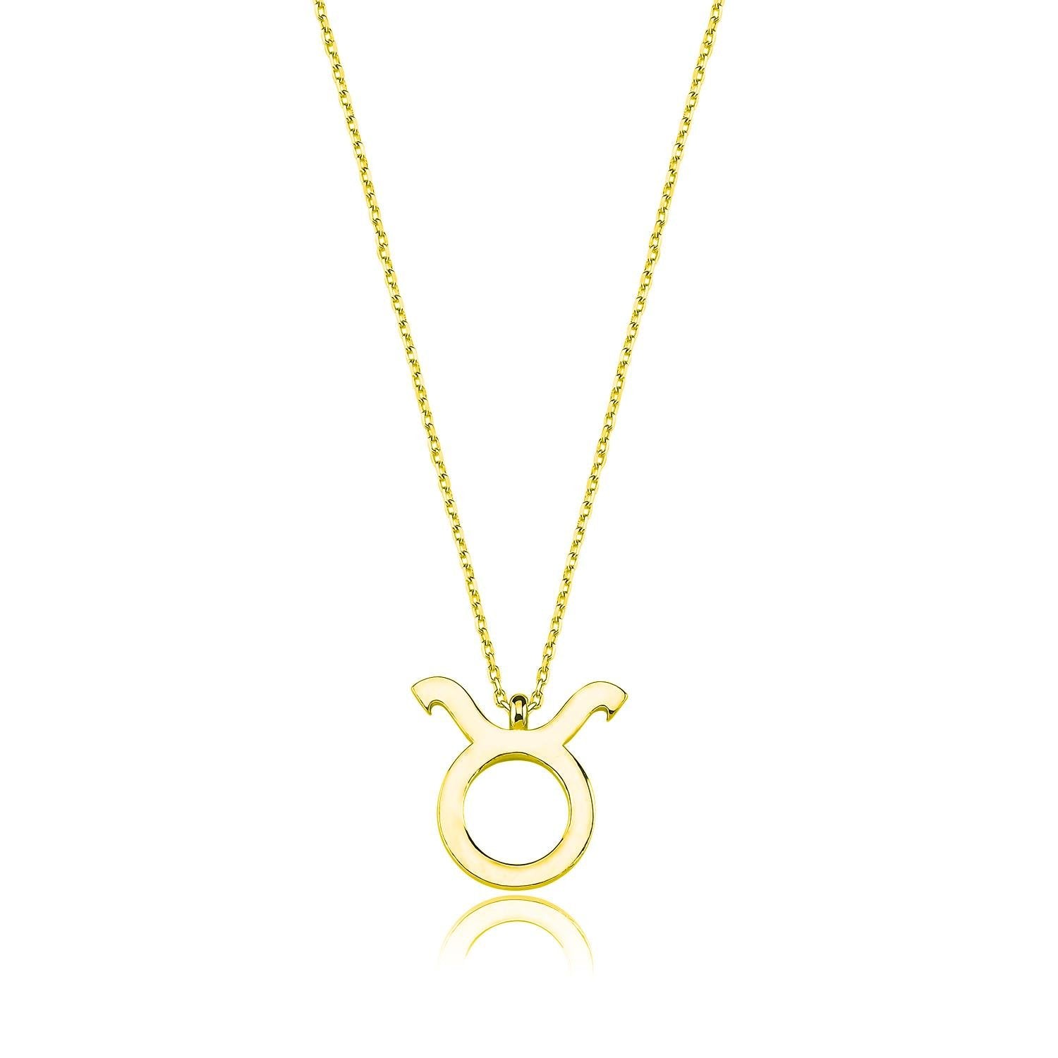 Taurus Zodiac Silver Necklace Gold/Rose Gold