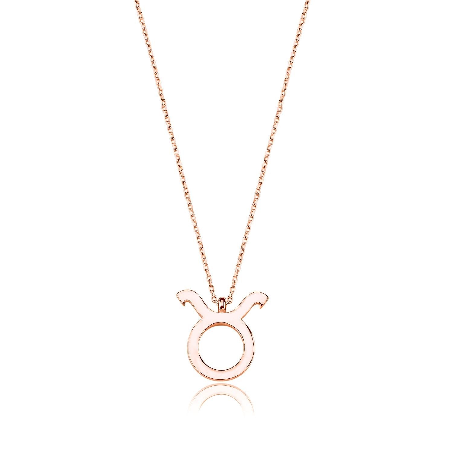 Taurus Zodiac Silver Necklace Gold/Rose Gold