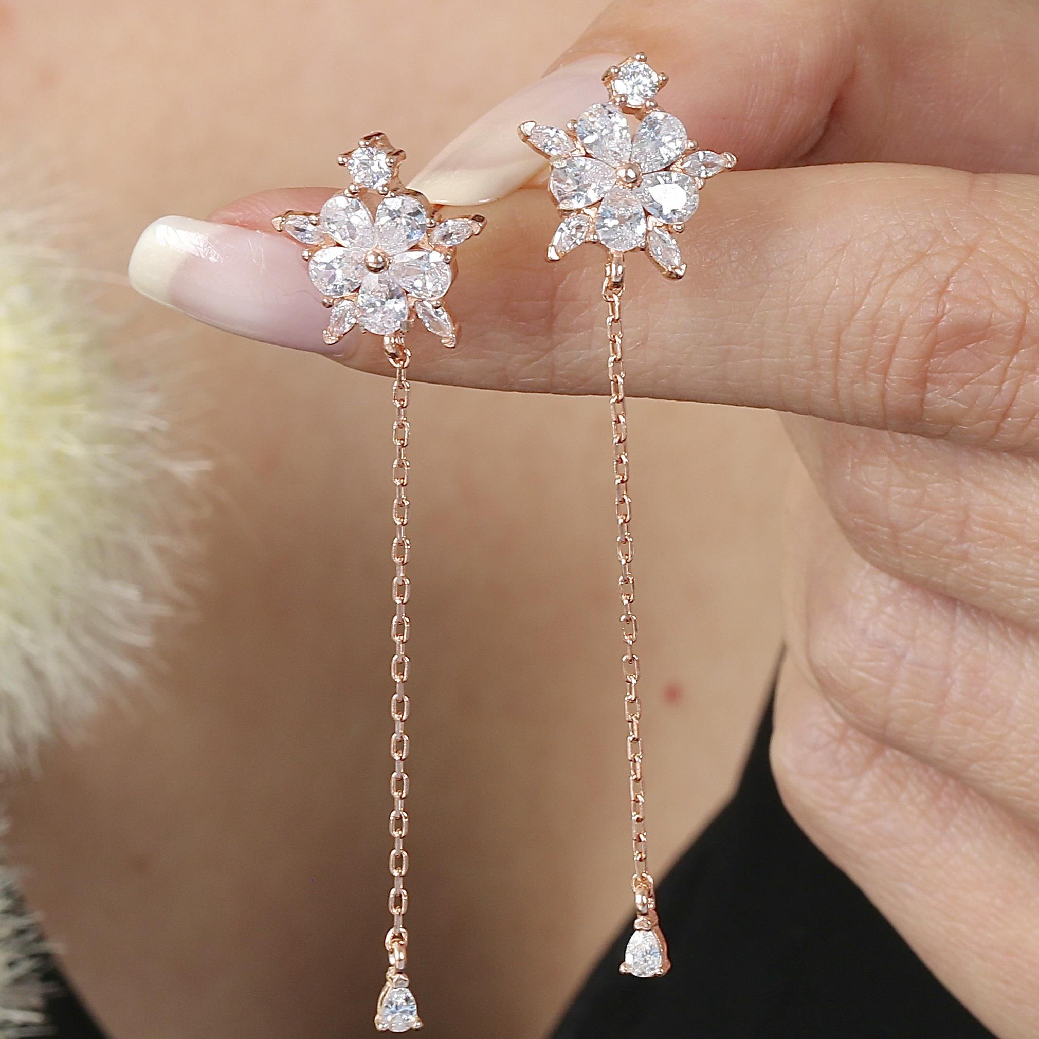 Drop Recital Trend Rose Gold Earrings