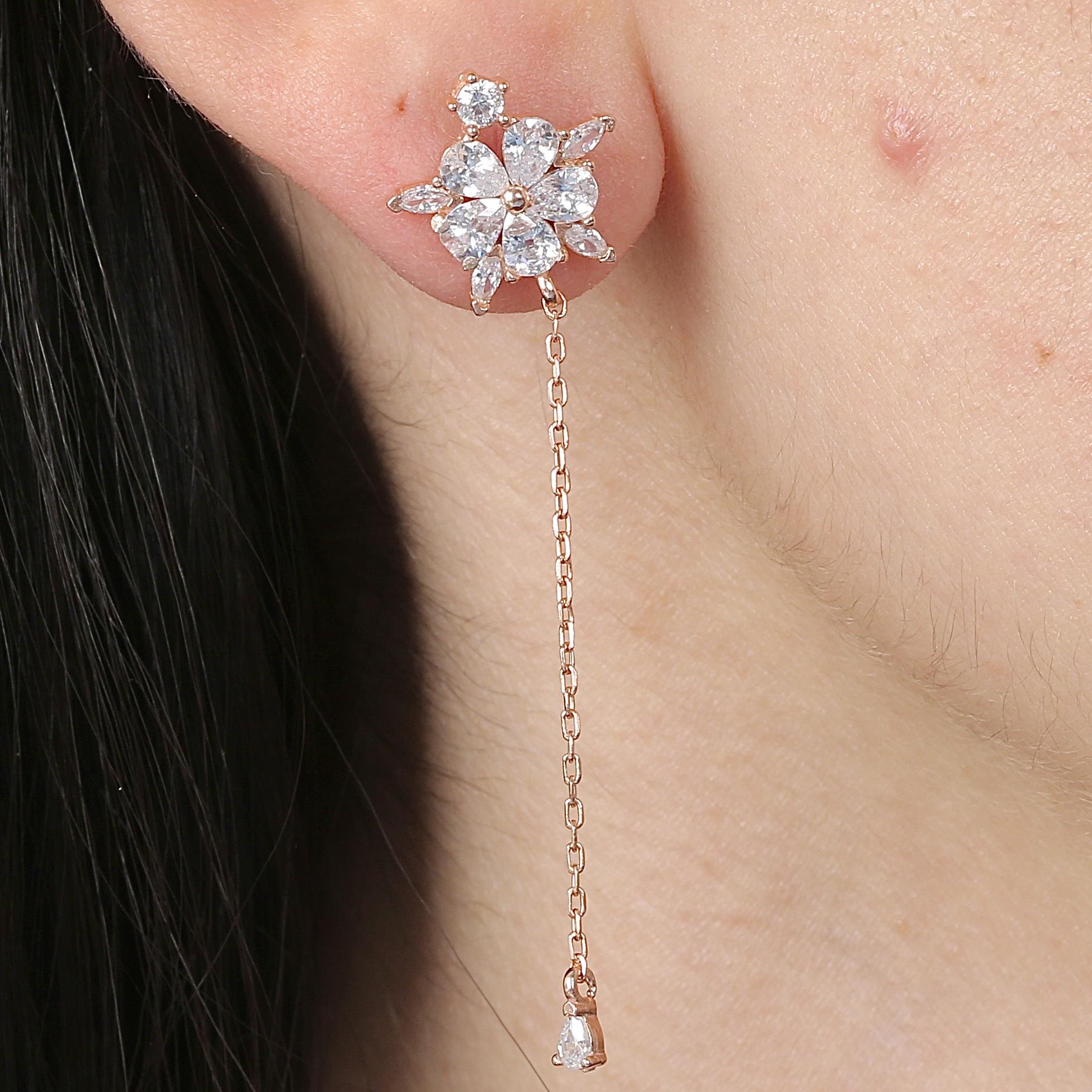 Drop Recital Trend Rose Gold Earrings