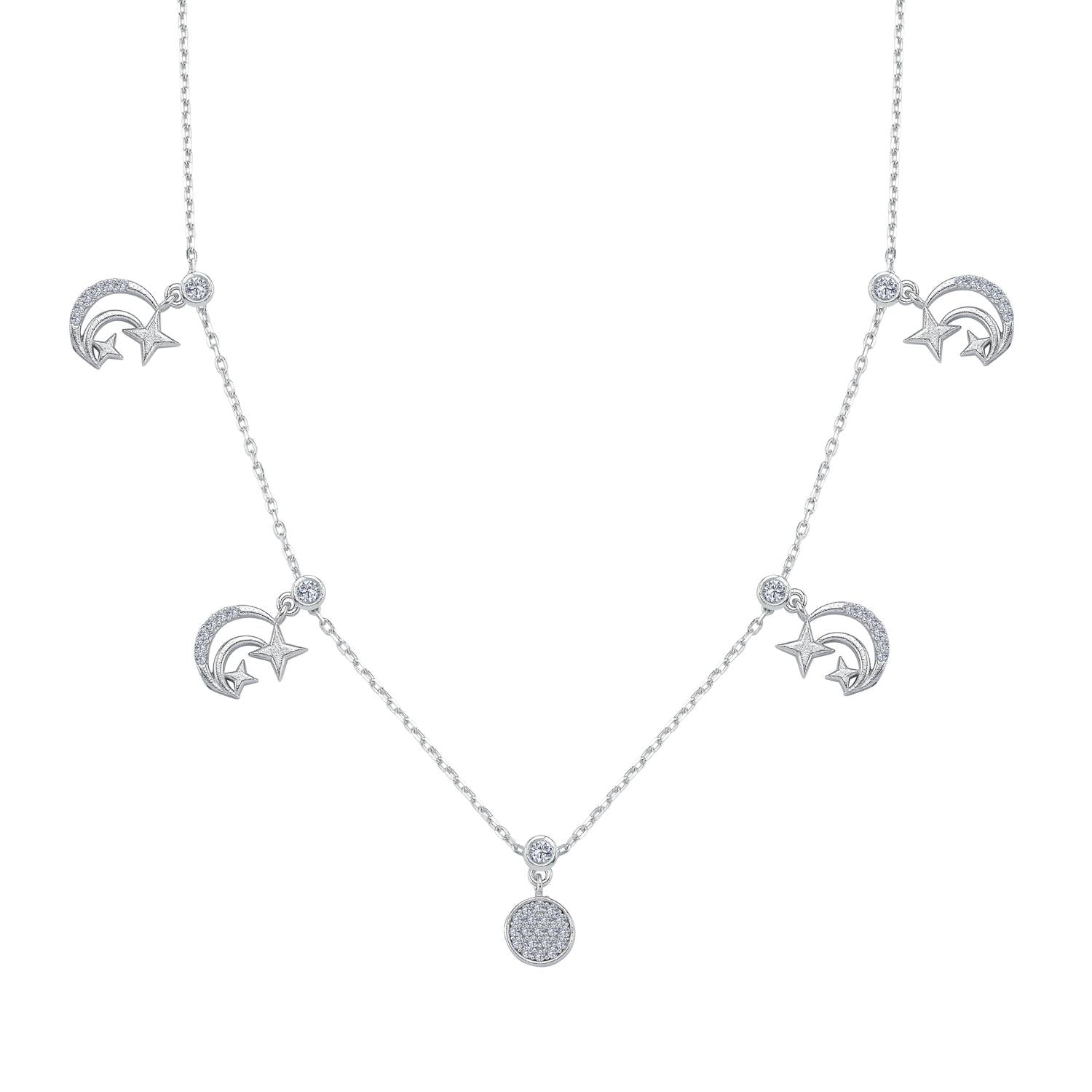 Wish Star Lucky Silver Choker Necklace