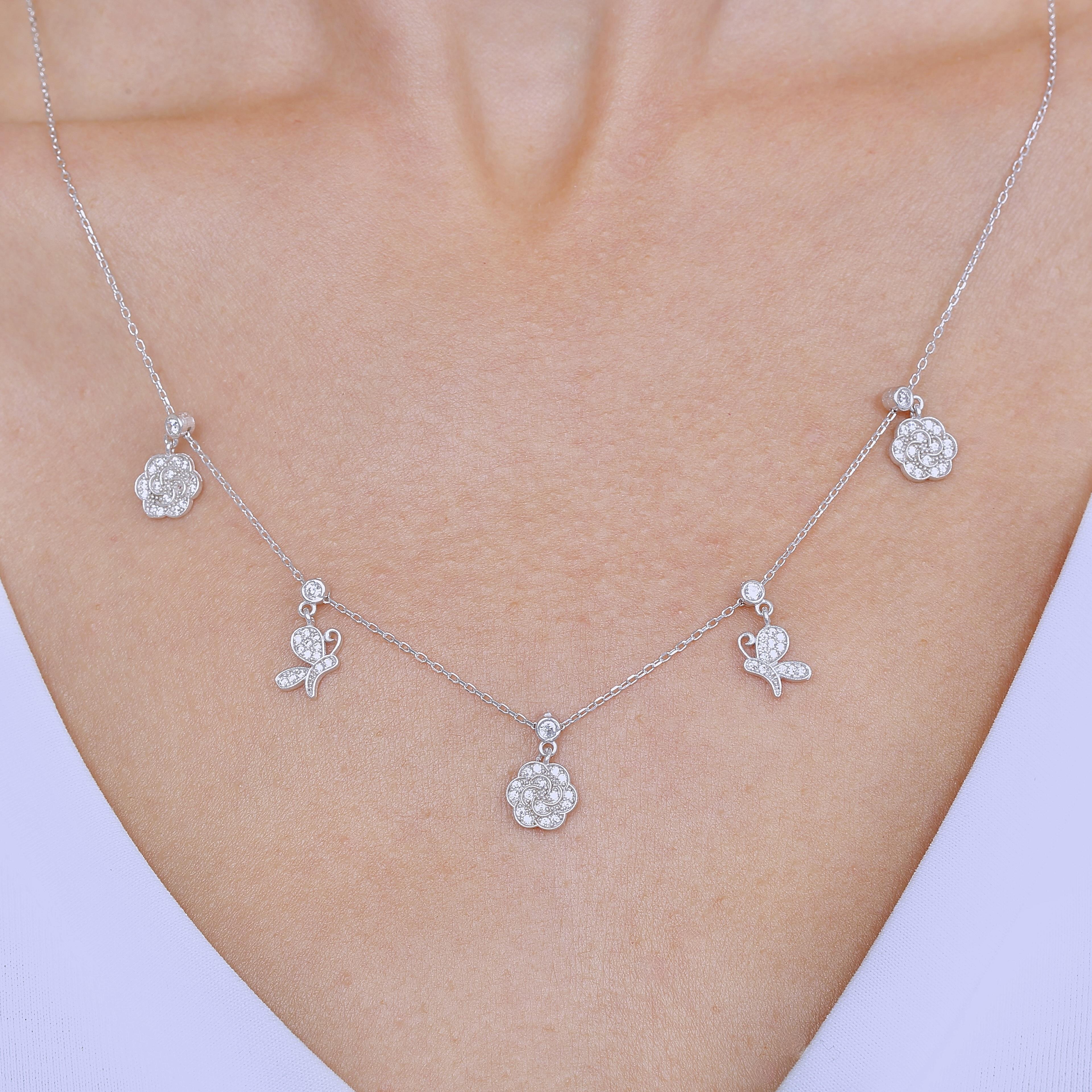 Dance of Nature Lucky Choker Silver Necklace