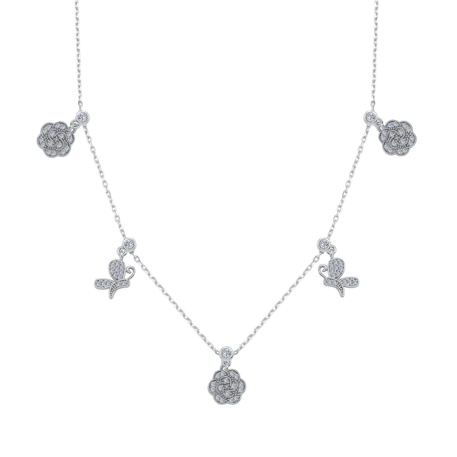 Dance of Nature Lucky Choker Silver Necklace